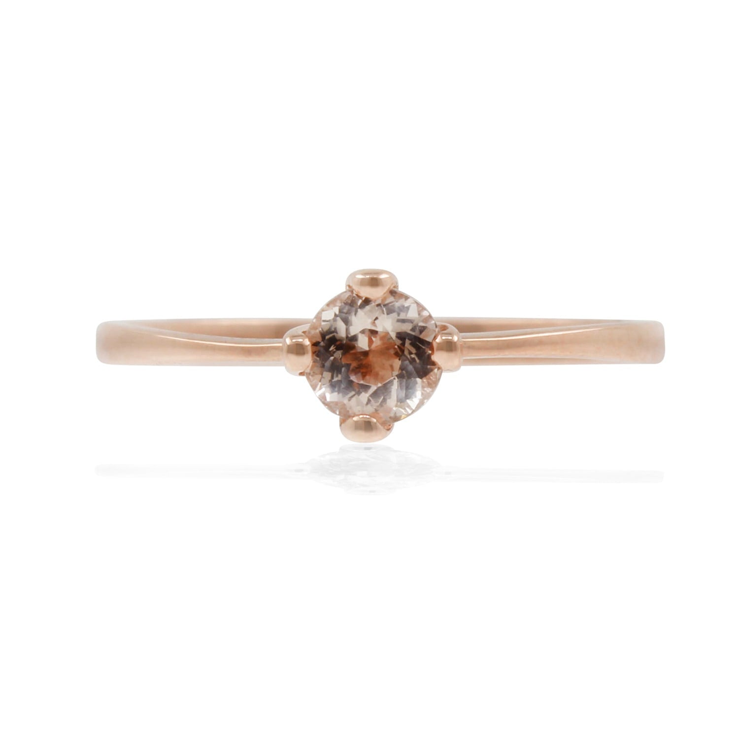 Morganite Petal Ring - 9Ct Solid Rose Gold
