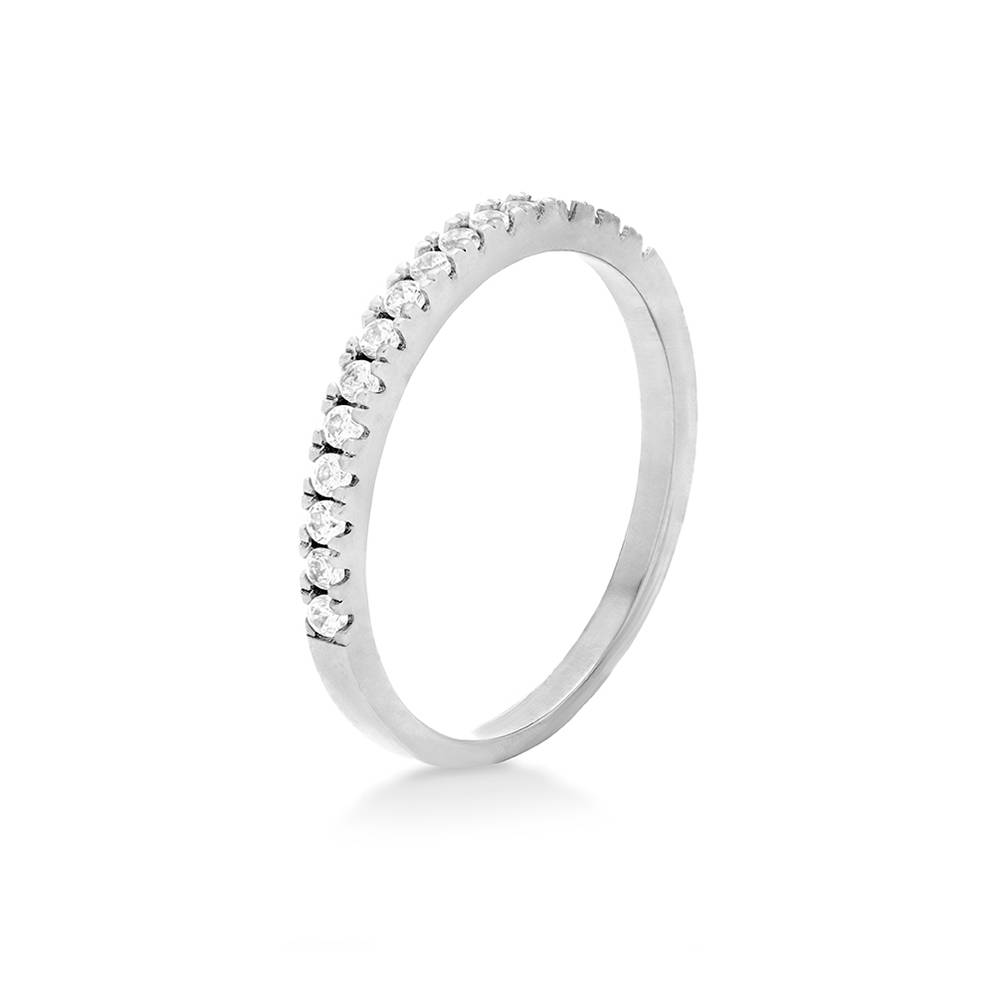 Eternal Classic Tennis Ring in Silver with Cubic Zirconia
