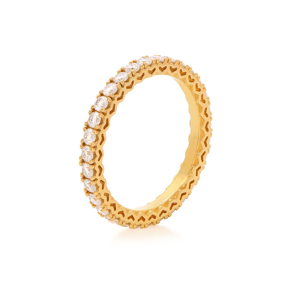 Eternal Shine Tennis Ring in Vermeil with Cubic Zirconia