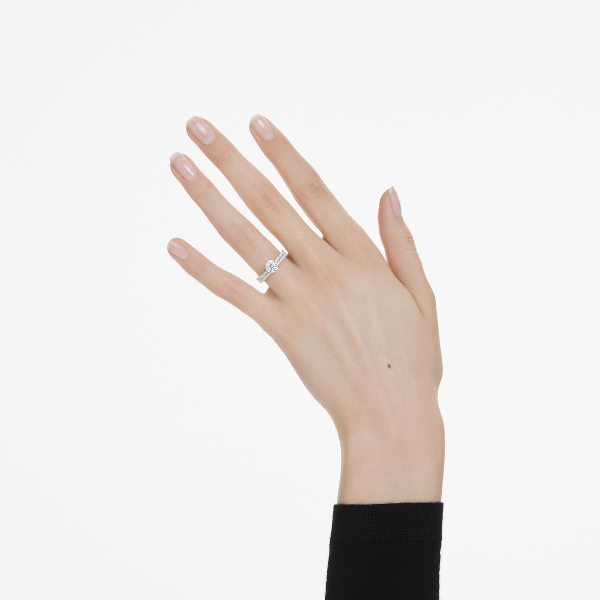 ETERNITY SOLITAIRE RING LAB GROWN DIAMONDS 1 7 CT TW ROUND SHAPE 14K WHITE GOLD