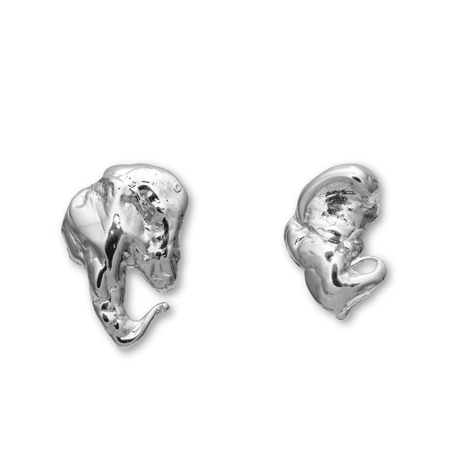 Euphoria Elephant Earrings Silver