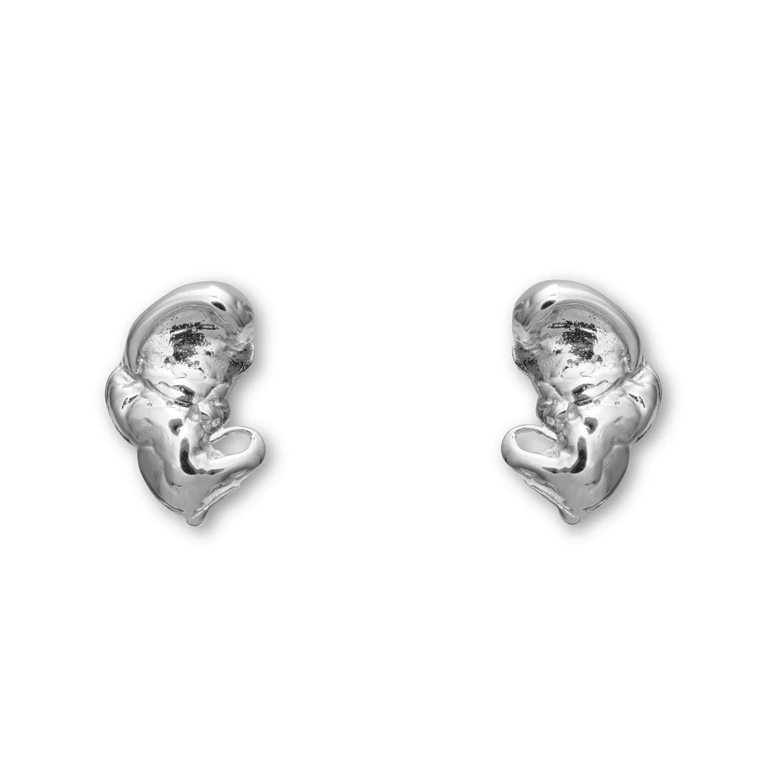 Euphoria Elephant Small Earrings Silver