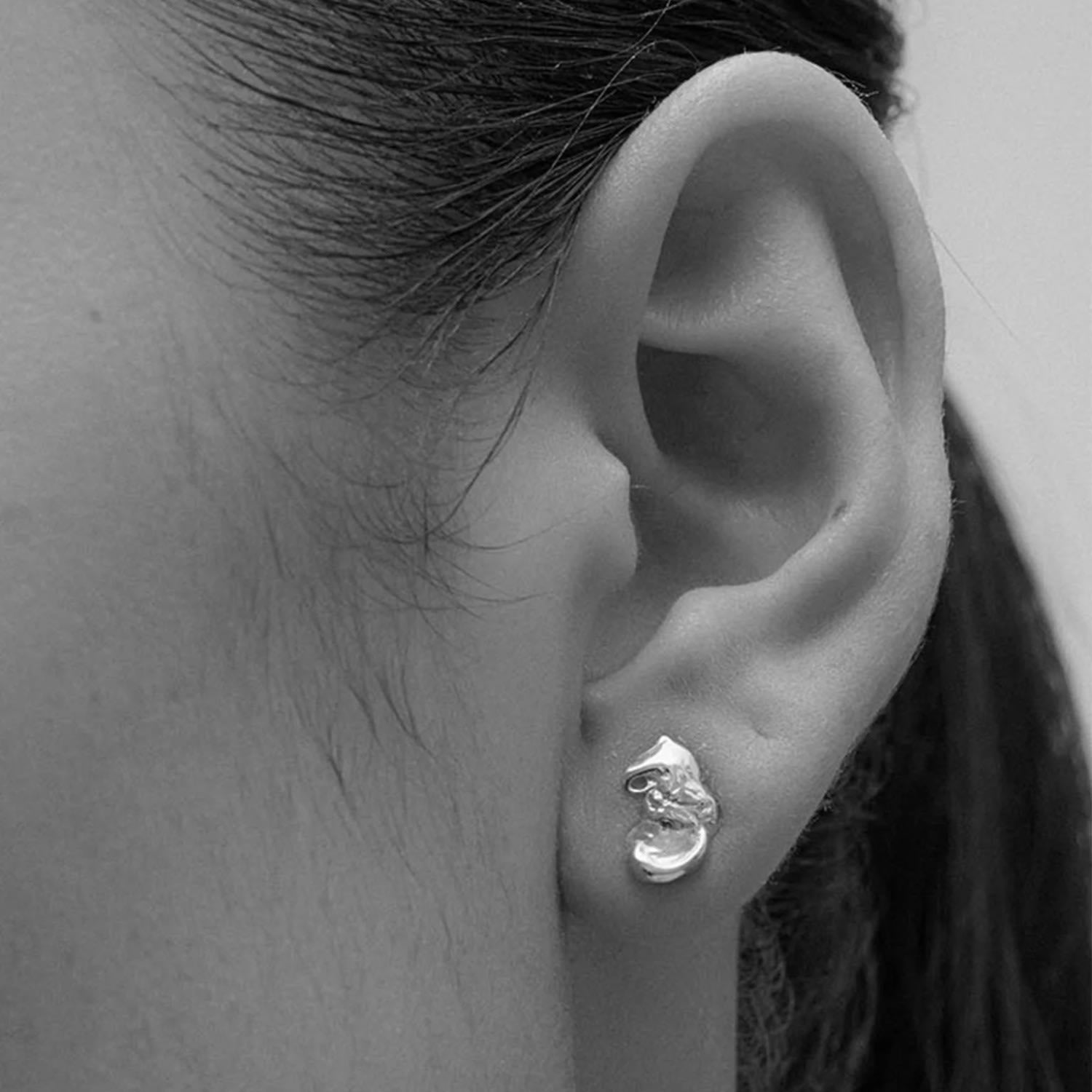 Euphoria Elephant Small Earrings Silver