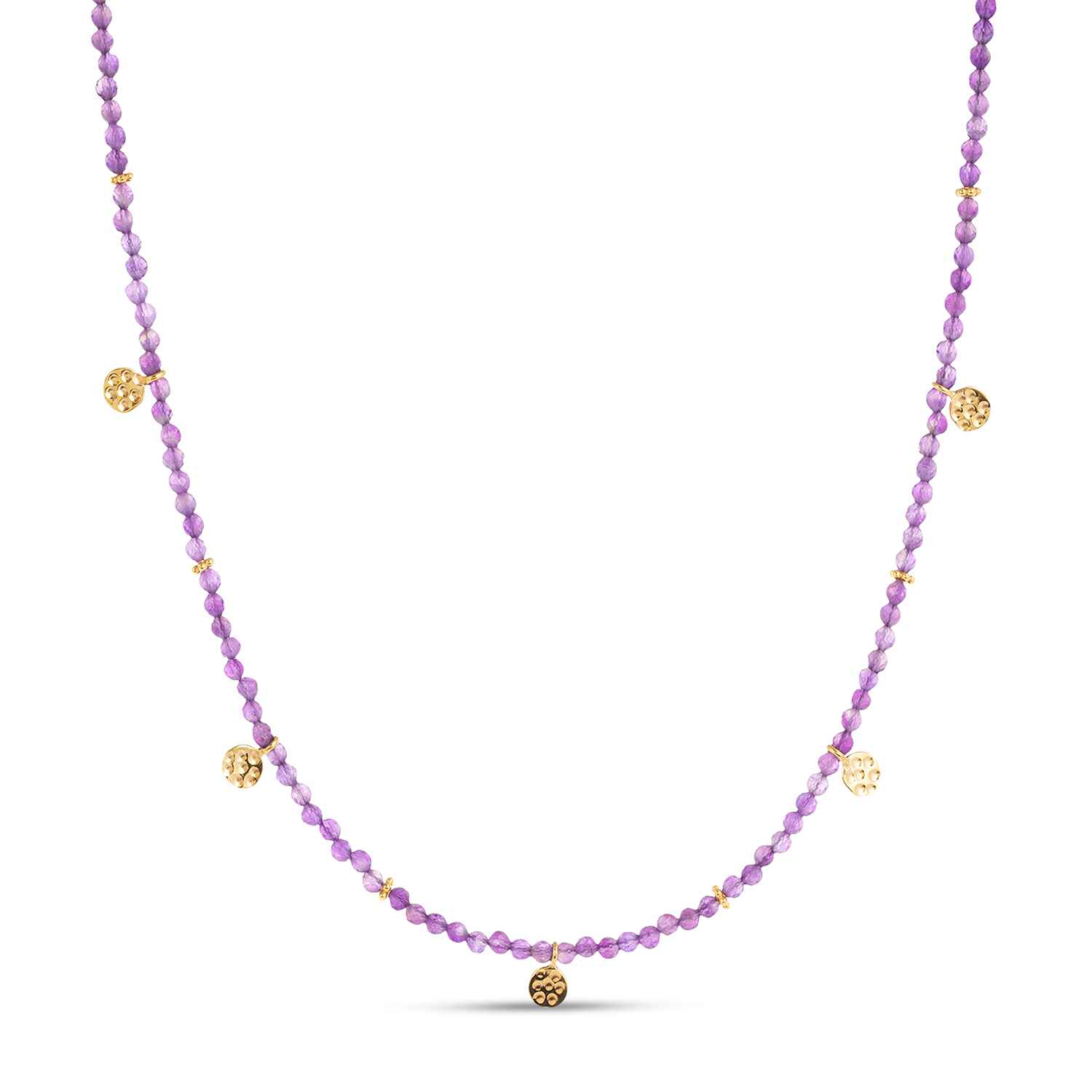 Eva Amethyst Reversible Gold Necklace