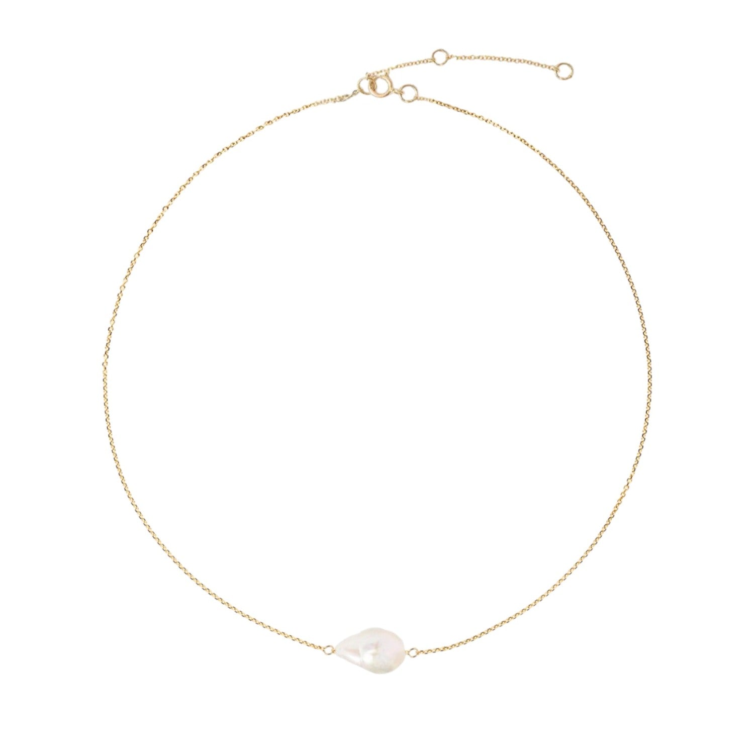 Eva Baroque Pearl Gold Fine Necklace