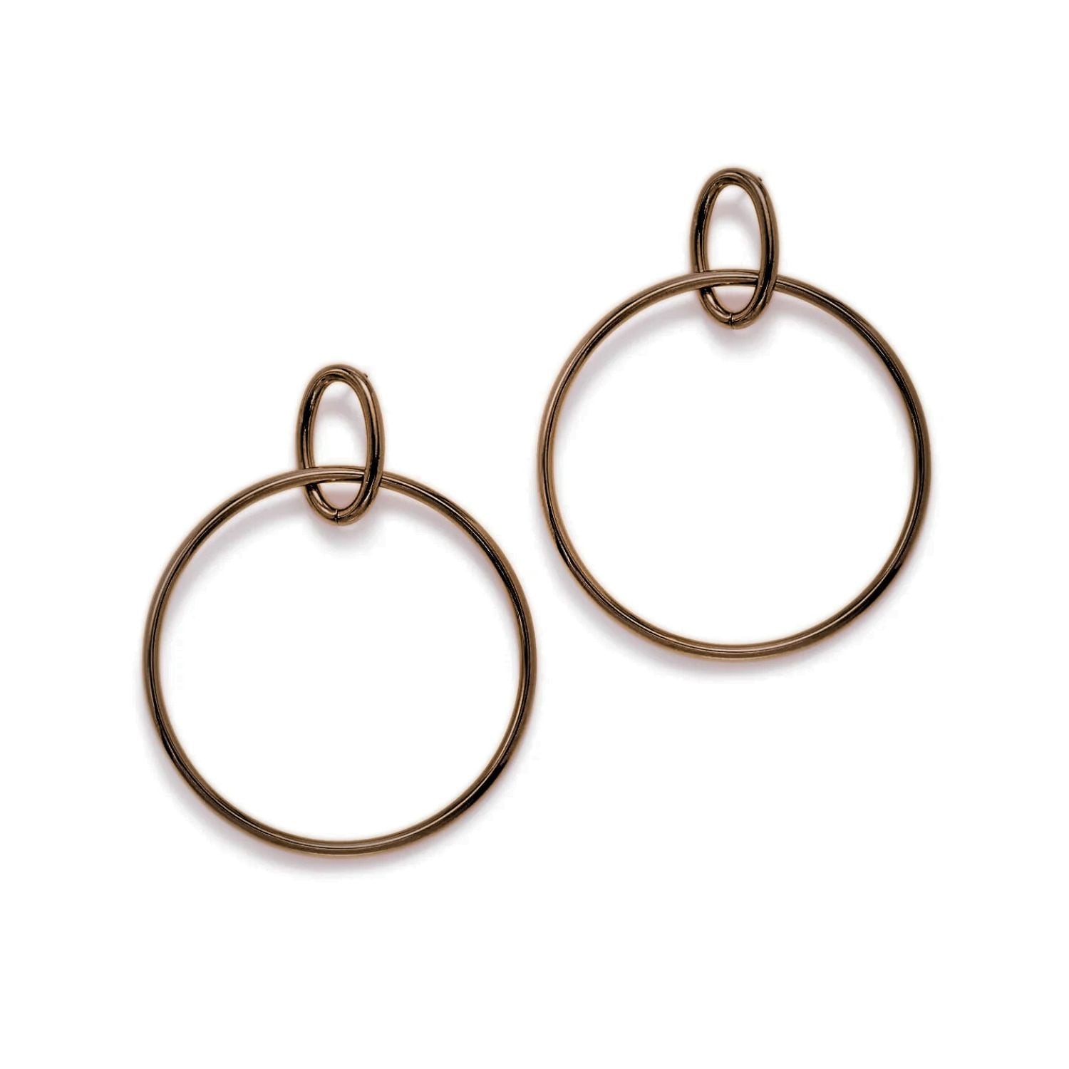 Everly Antique Dangle Hoop Post Earrings
