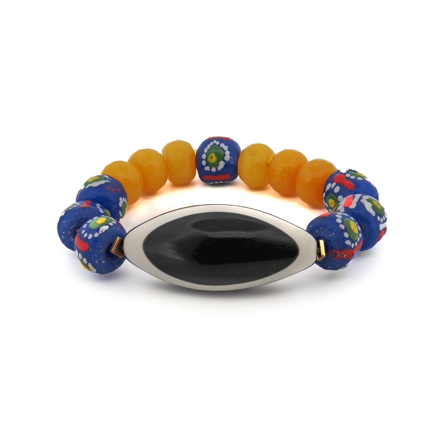 Evil Eye Beaded Chunky Bohemian Bracelet - Blue