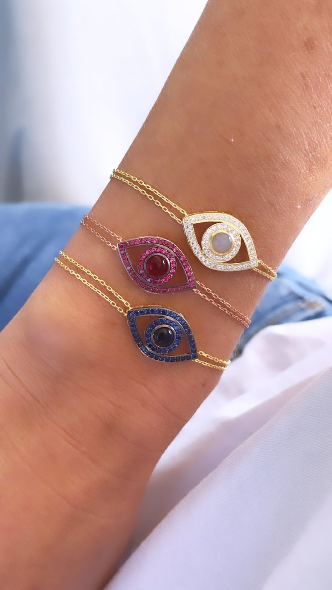 Evil Eye Bracelet - Pink