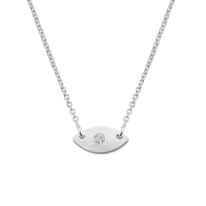 Evil Eye Dainty Necklace in Sterling Silver