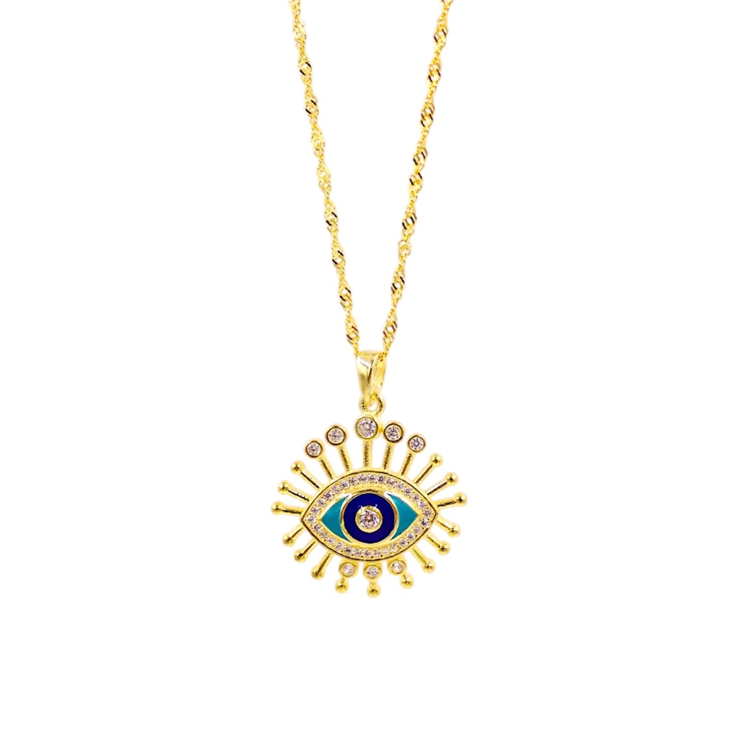 Evil Eye Enamel Necklace