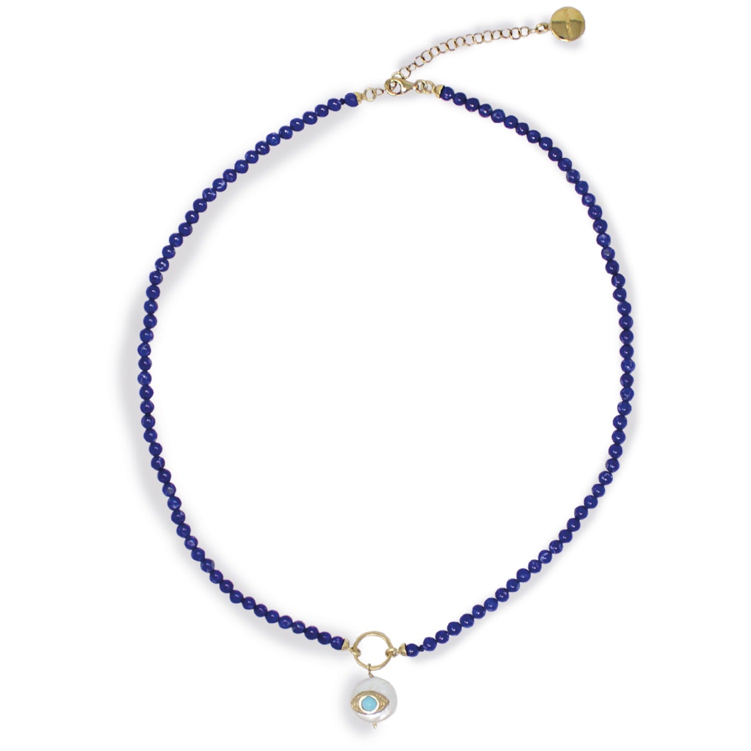 Evil Eye Necklace In Lapis