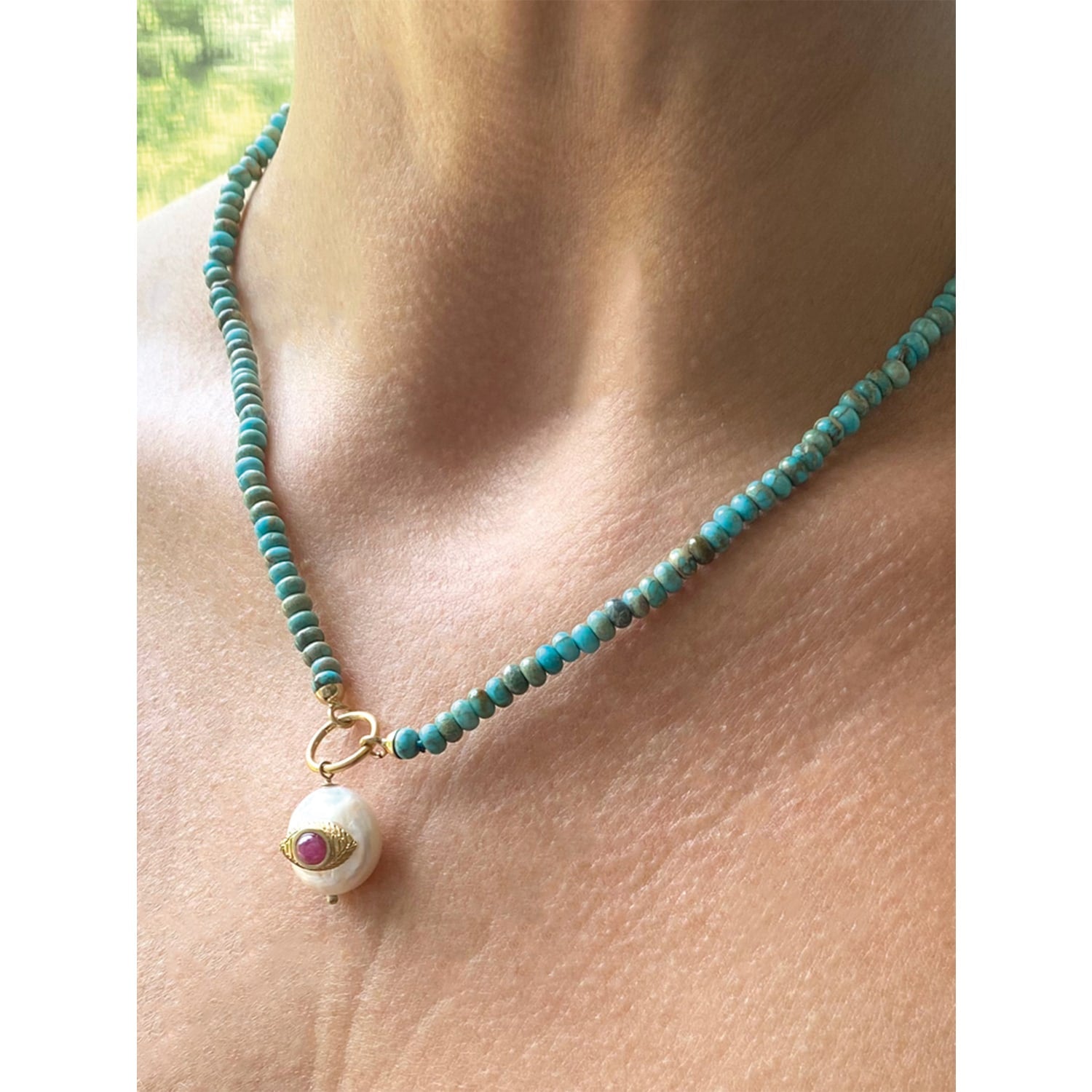 Evil Eye Necklace In Turquoise