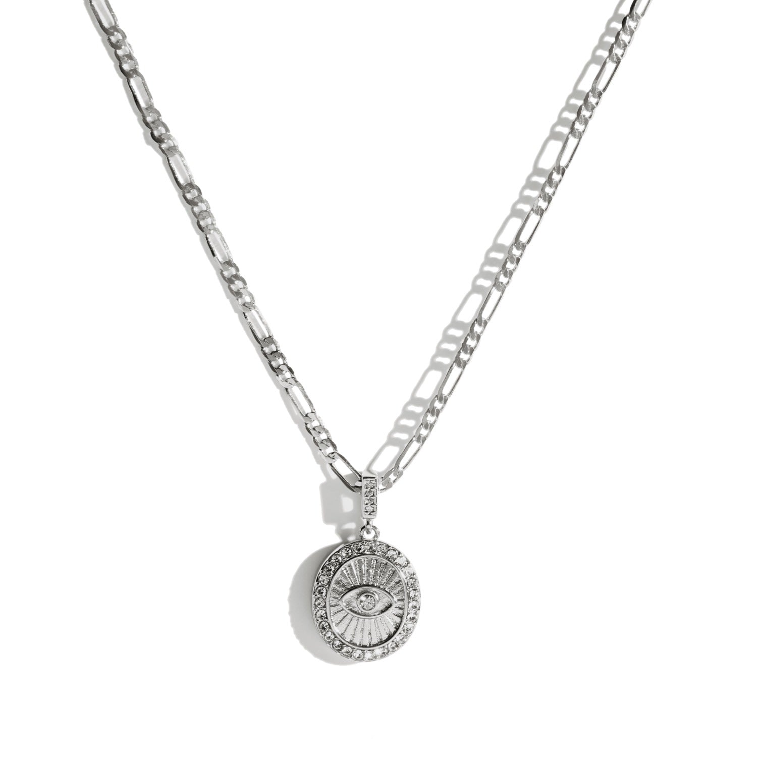 Evil Eye Necklace Silver