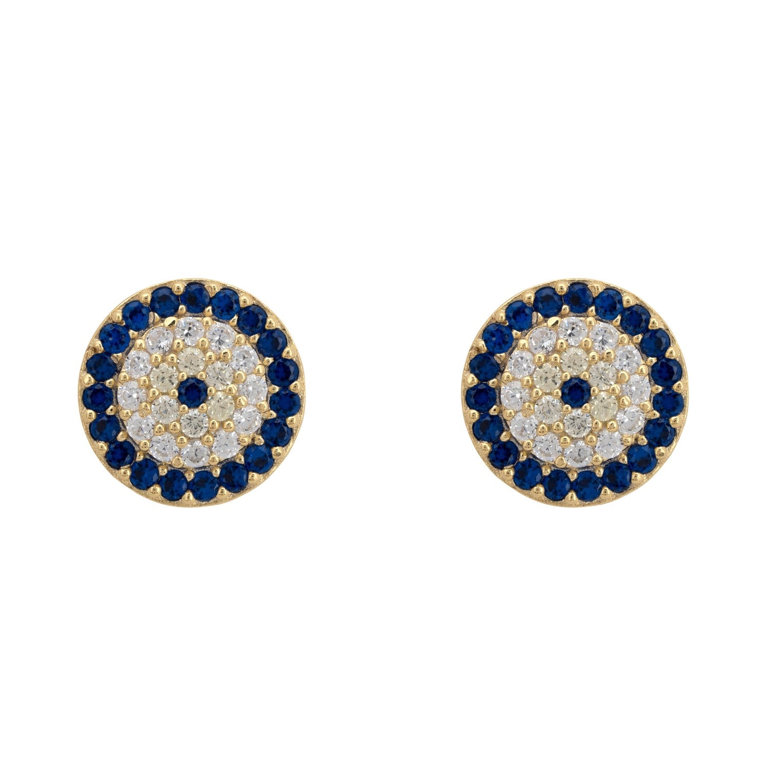 Evil Eye Stud Earrings Gold