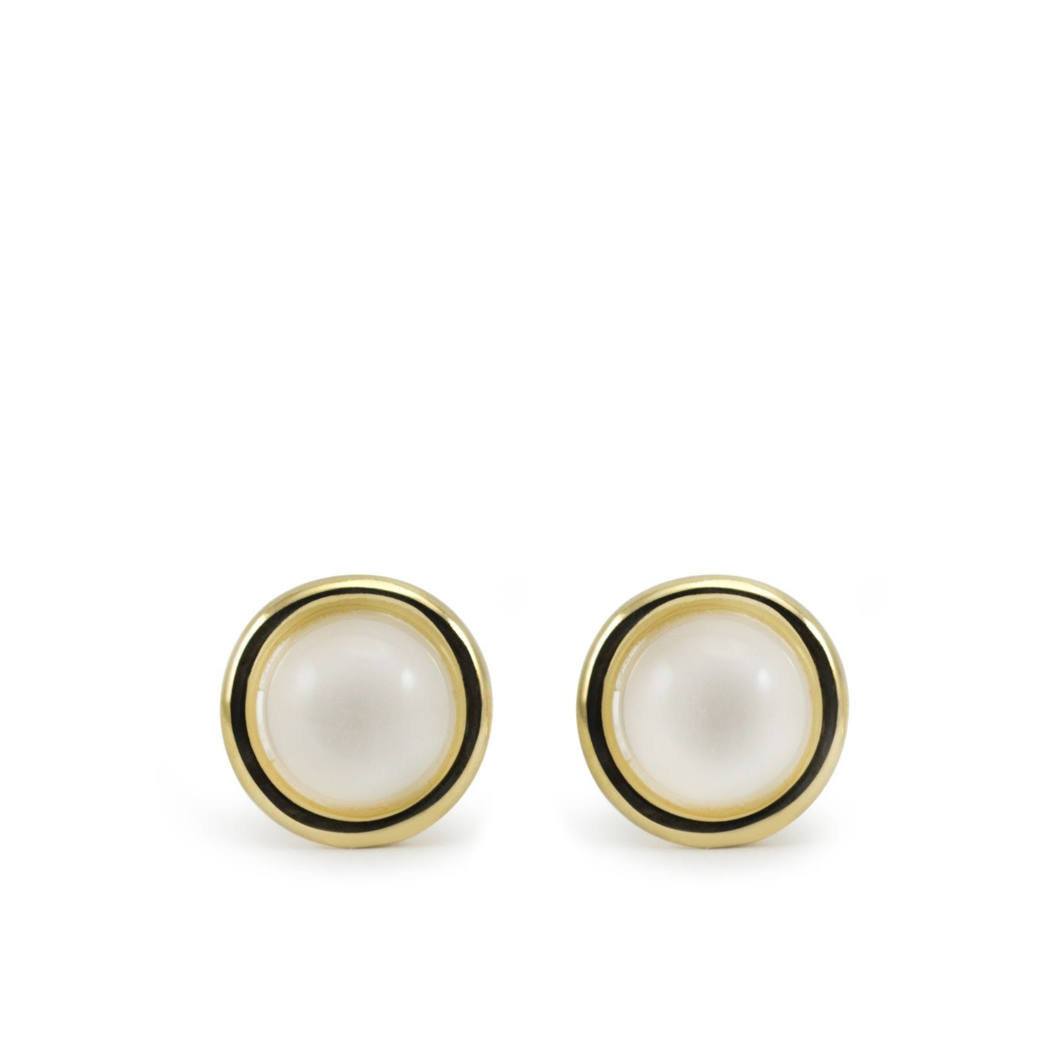 Satellite Gold Vermeil Moonstone Stud Earrings