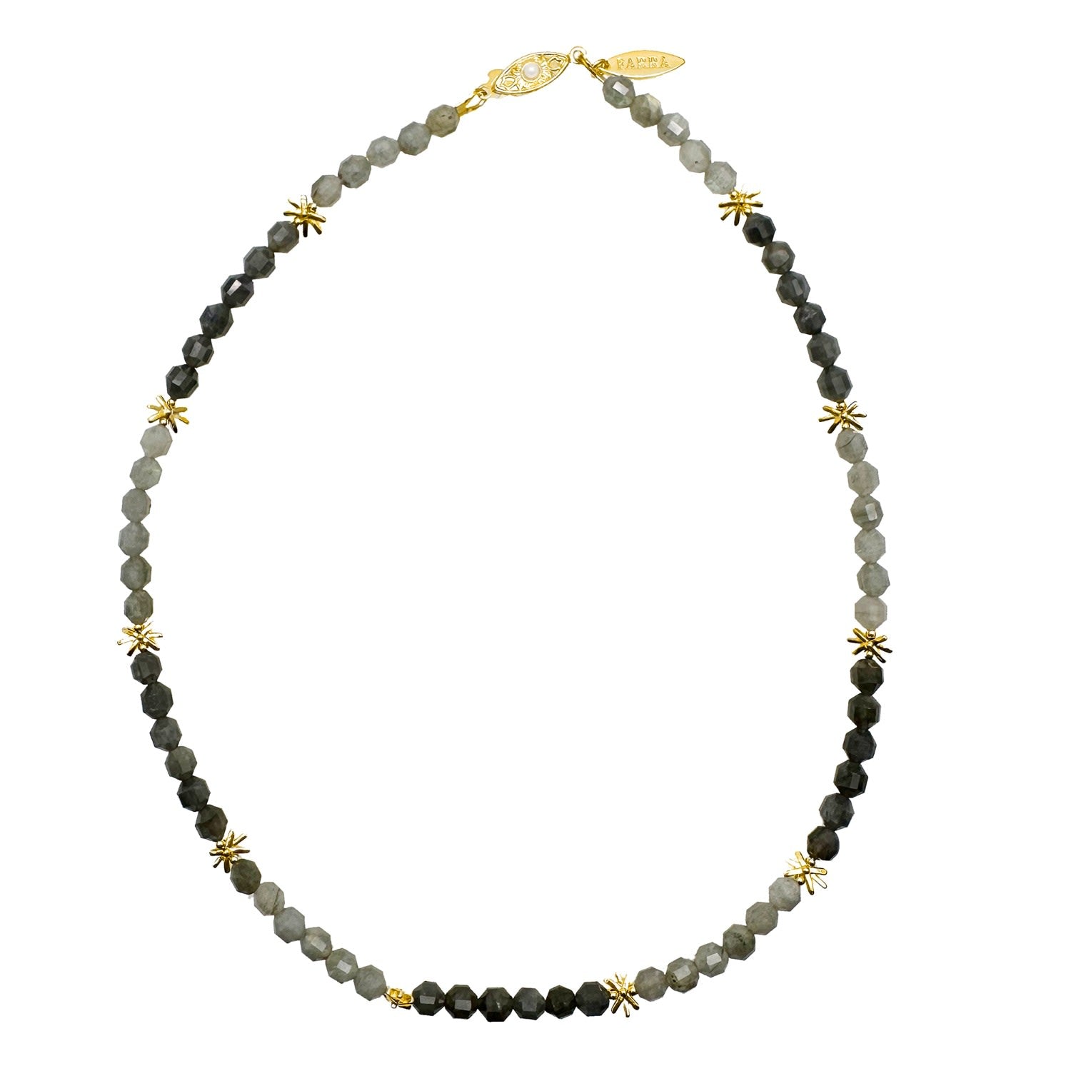 Exquisite Gray Color Natural Labradorite Necklace