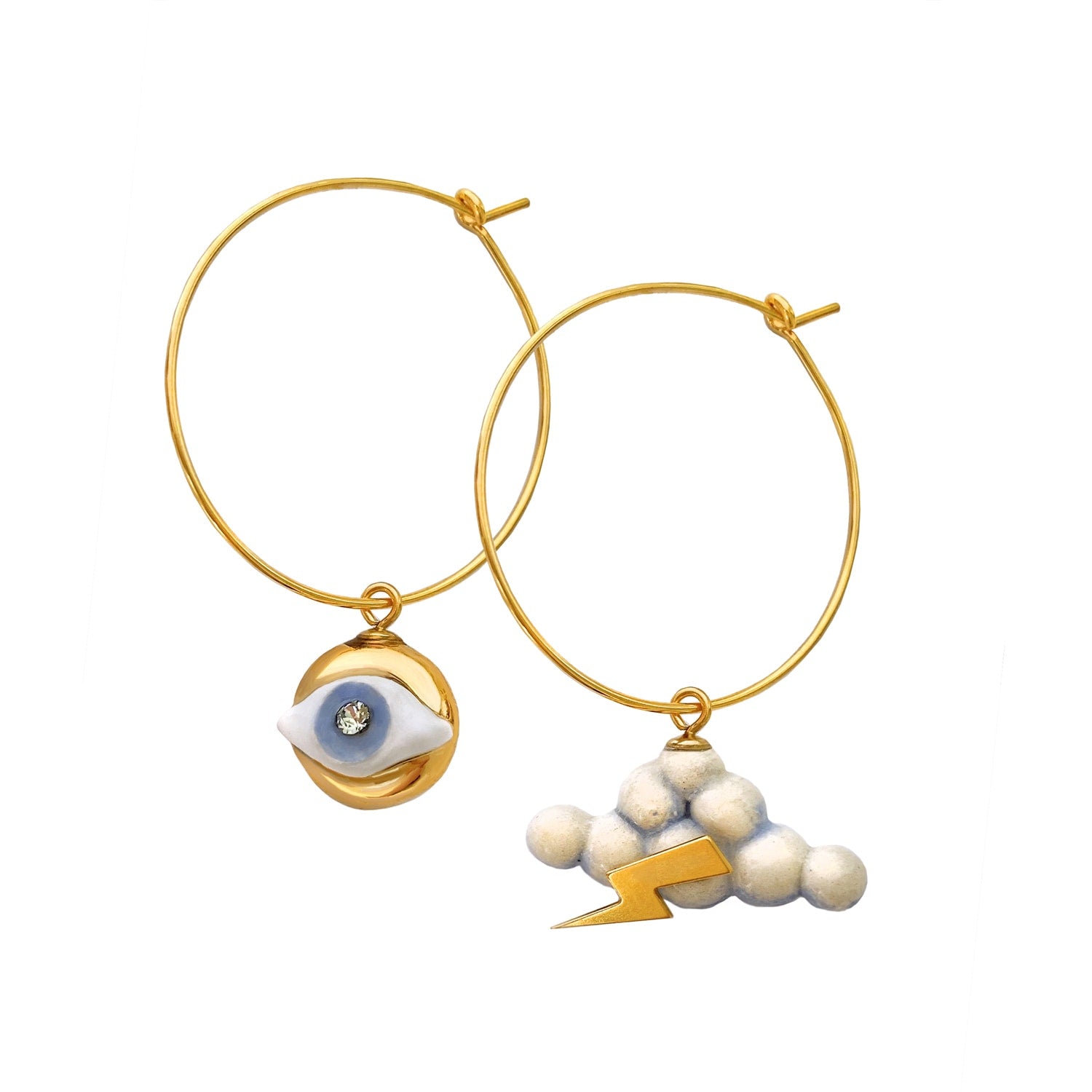 Eye In The Sky Hoop Earrings