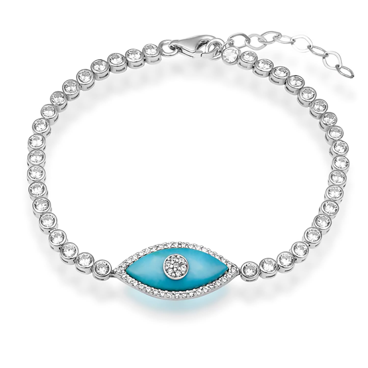 Eye Turquoise Tennis Bracelet