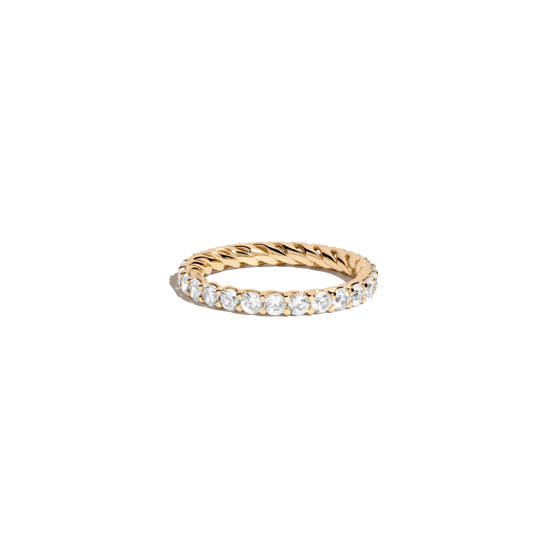 Lab Grown White Sapphire Birthstone Heritage Ring