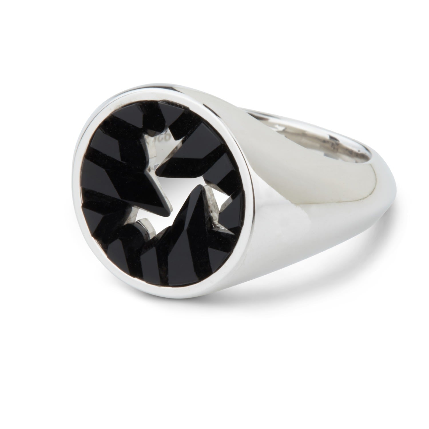Signet Black Onyx Silver Ring