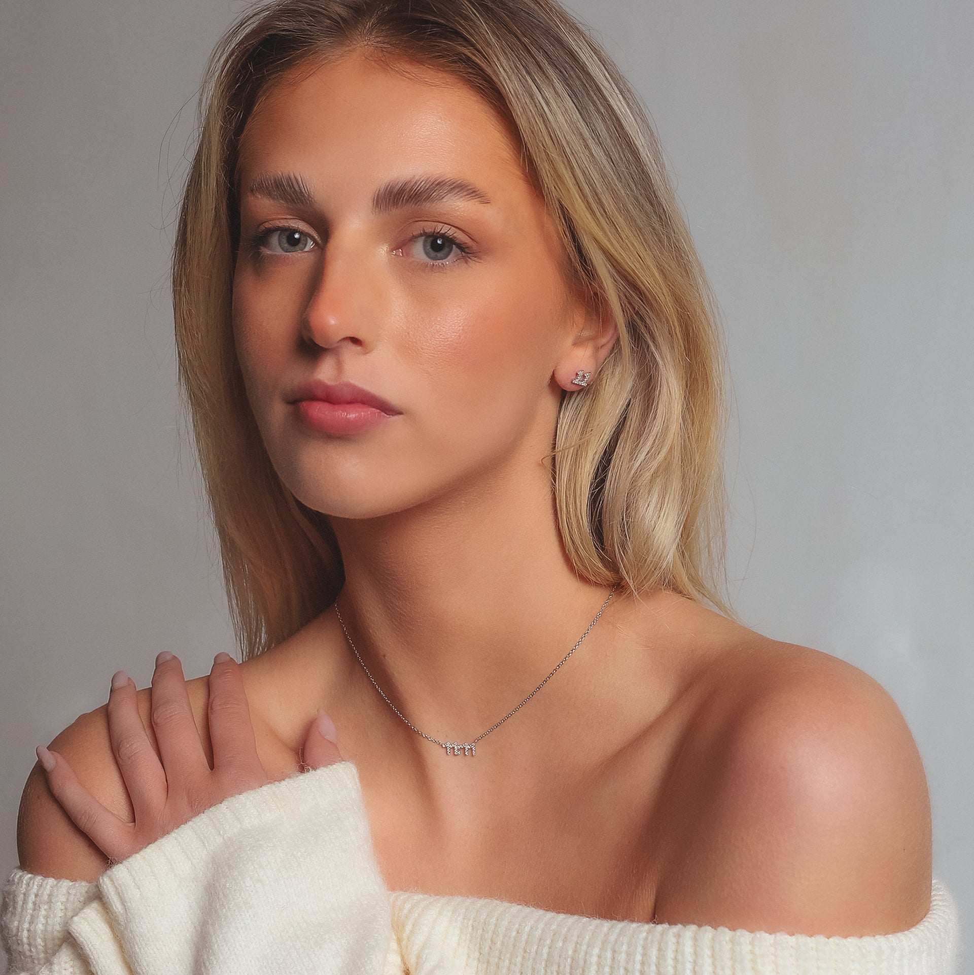 Angel Numbers Gift Set - Necklace & Stud Earrings - Sterling Silver