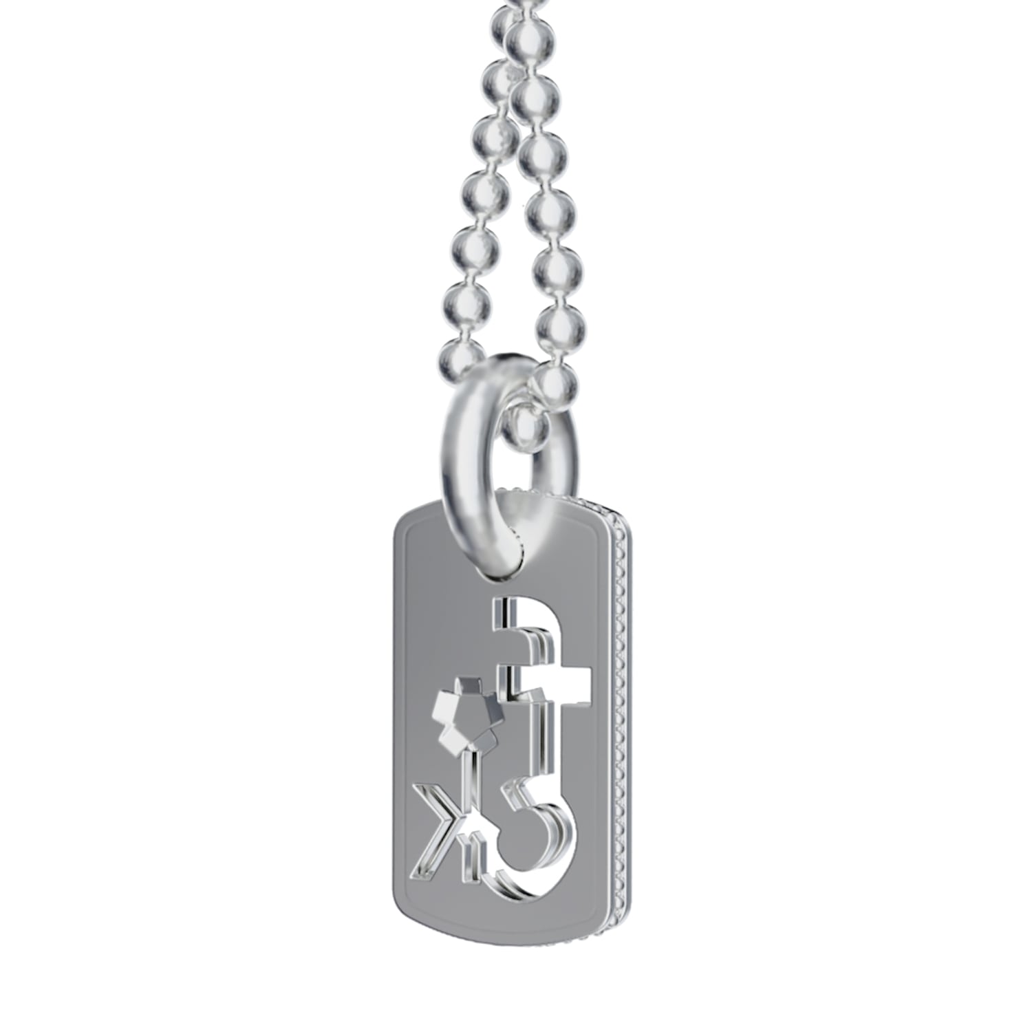 F*Ck Dog Tag - Sterling Silver