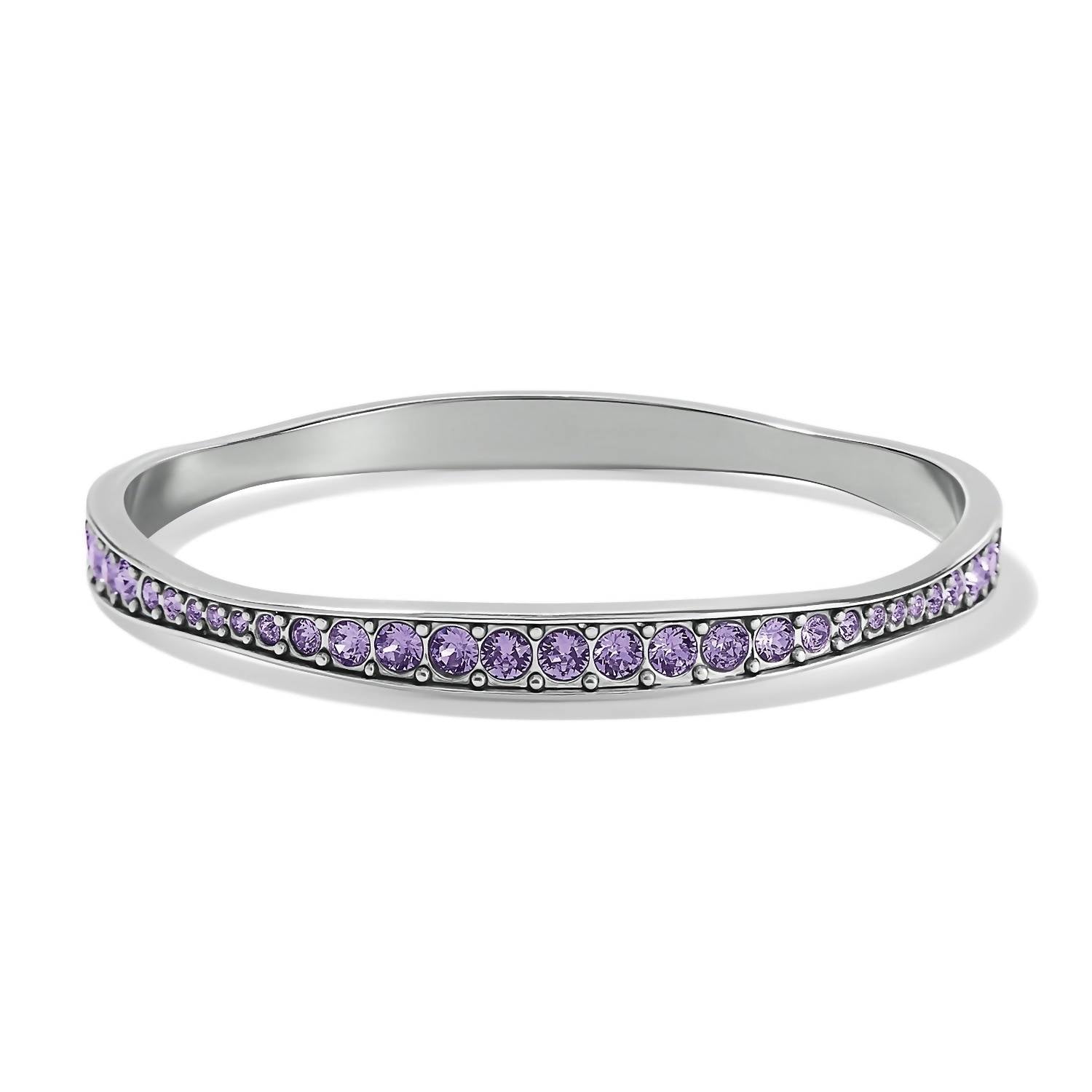 Women's Light Hearted Crystal Bangle in Tanz