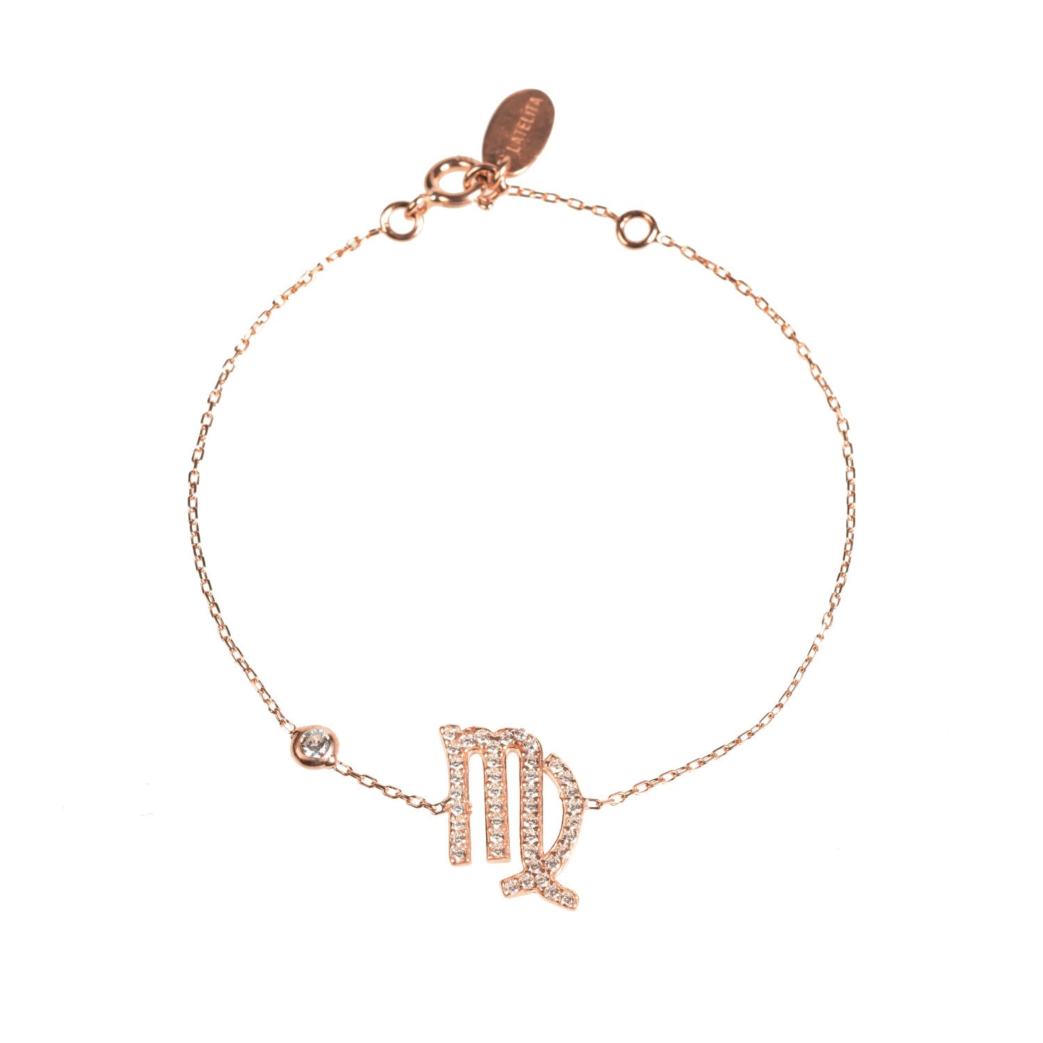Zodiac Horoscope Star Sign Bracelet Virgo Rose Gold