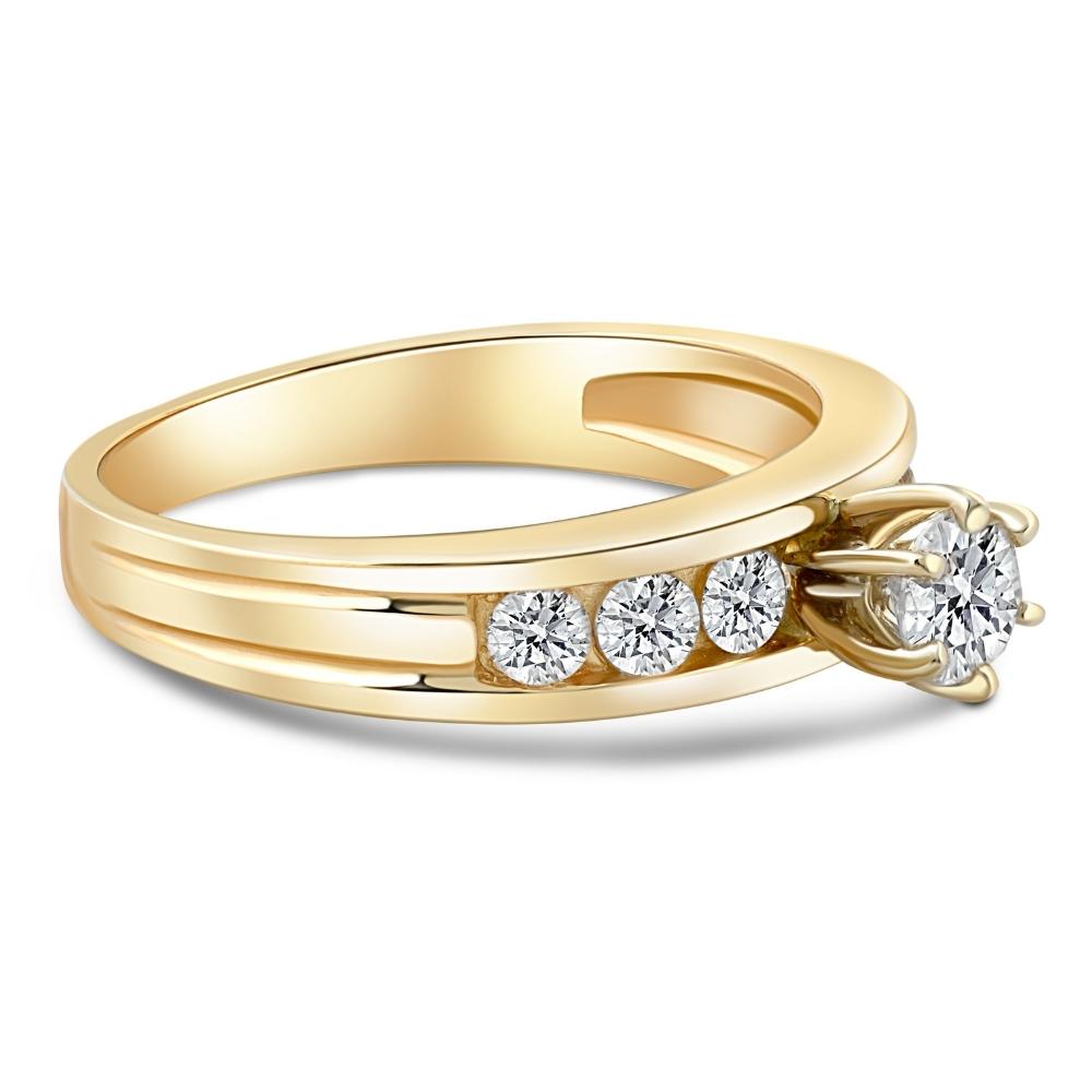 3/4ct Diamond Engagement Ring 14K Yellow Gold
