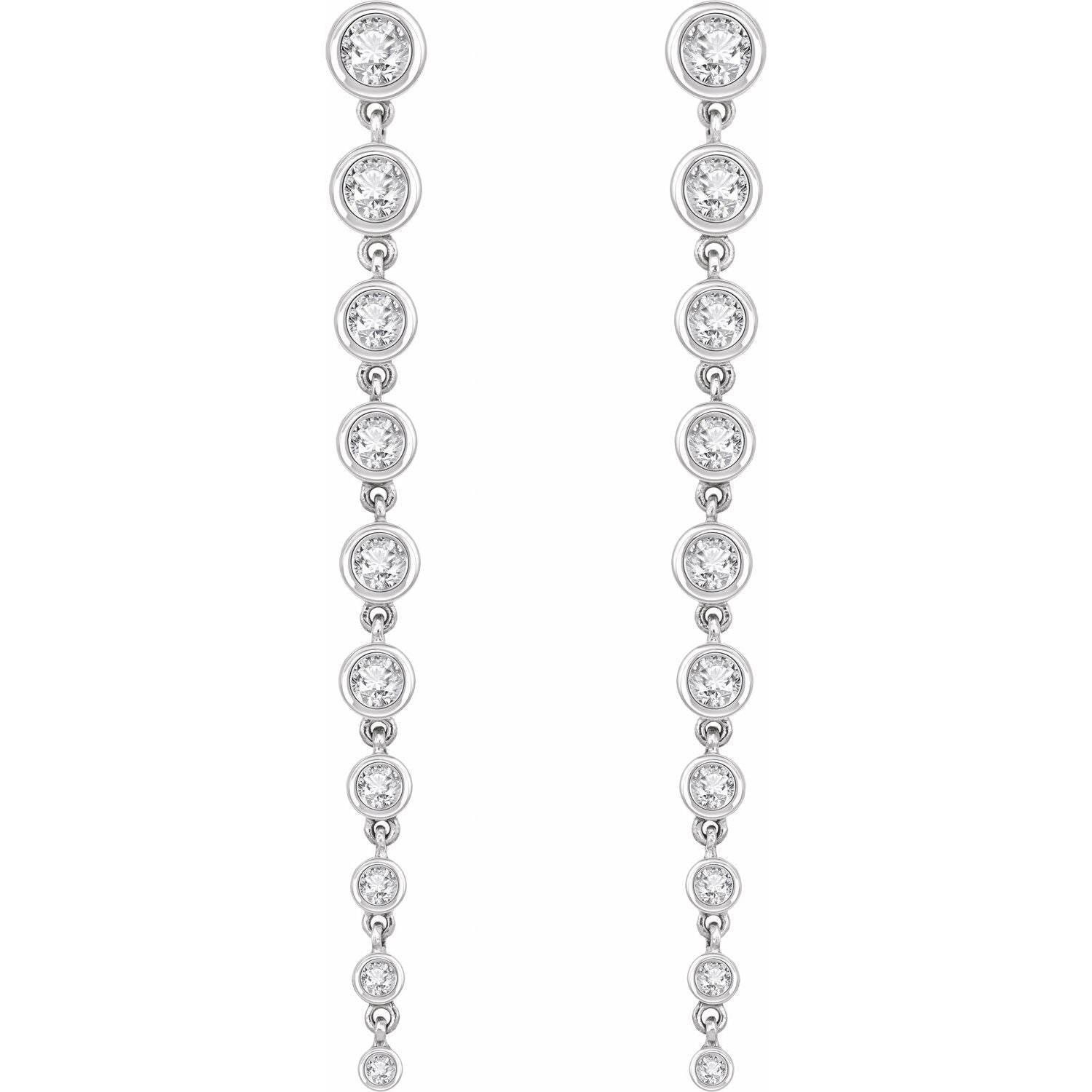 14K Gold 2ct Lab-grown Diamond Earrings Clarity SI Color G-H