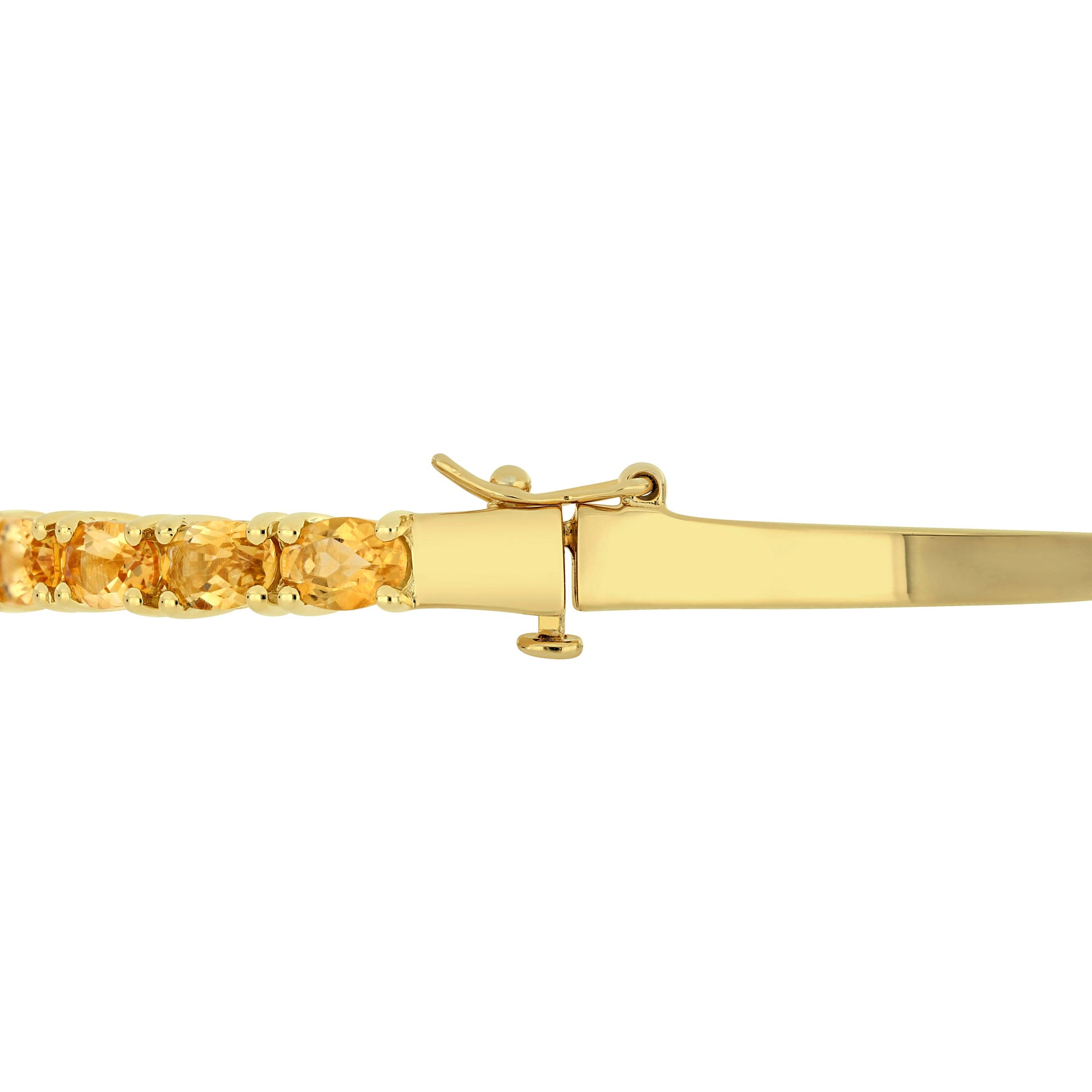 6 3/4 CT TGW Oval-Cut Citrine Bangle In Yellow Plated Sterling Silver