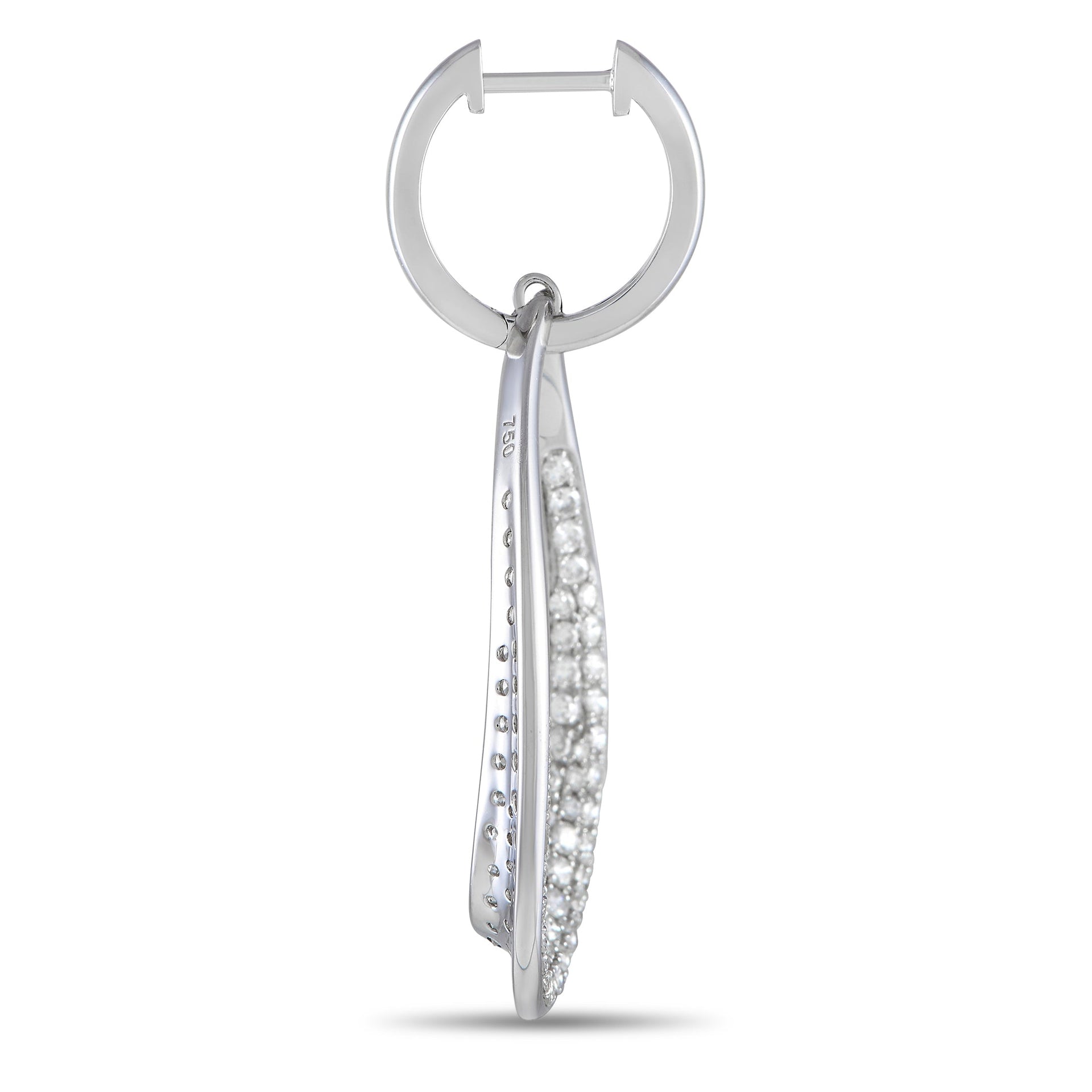 LB Exclusive 18K White Gold 3.05ct Diamond Drop Earrings