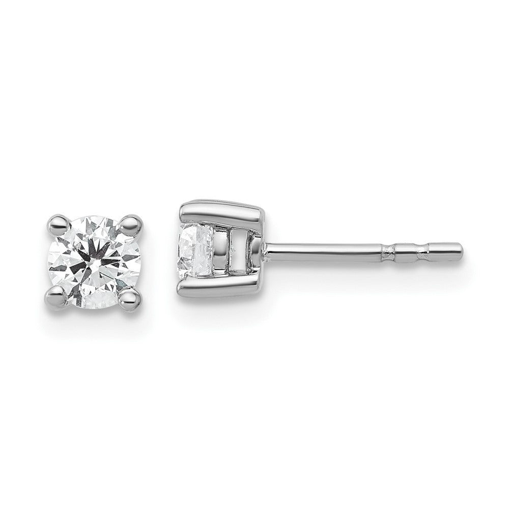14k Gold 1/2 CT Round Lab Grown Diamond Stud Earrings VS Clarity D-E Color