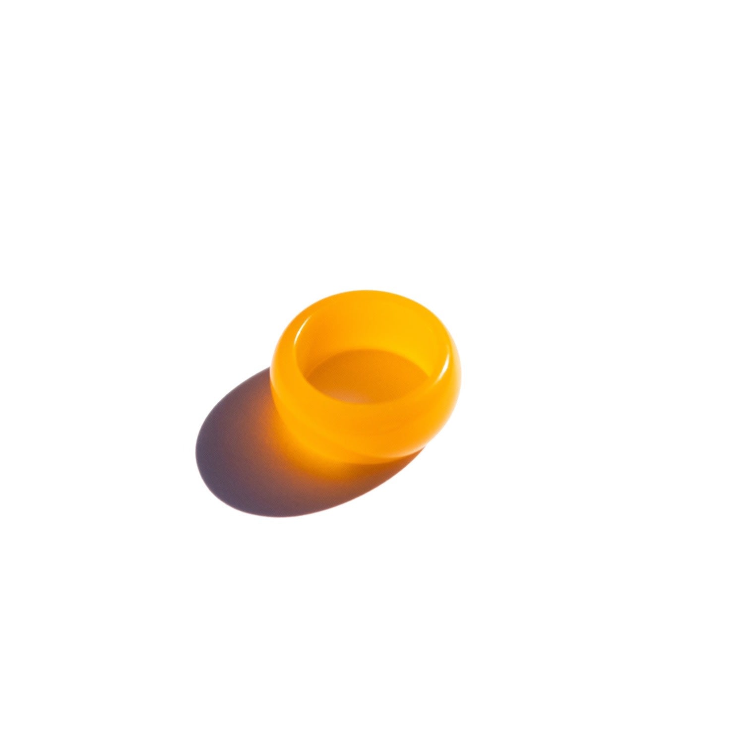 Mandarin Orange Jade Stone Ring
