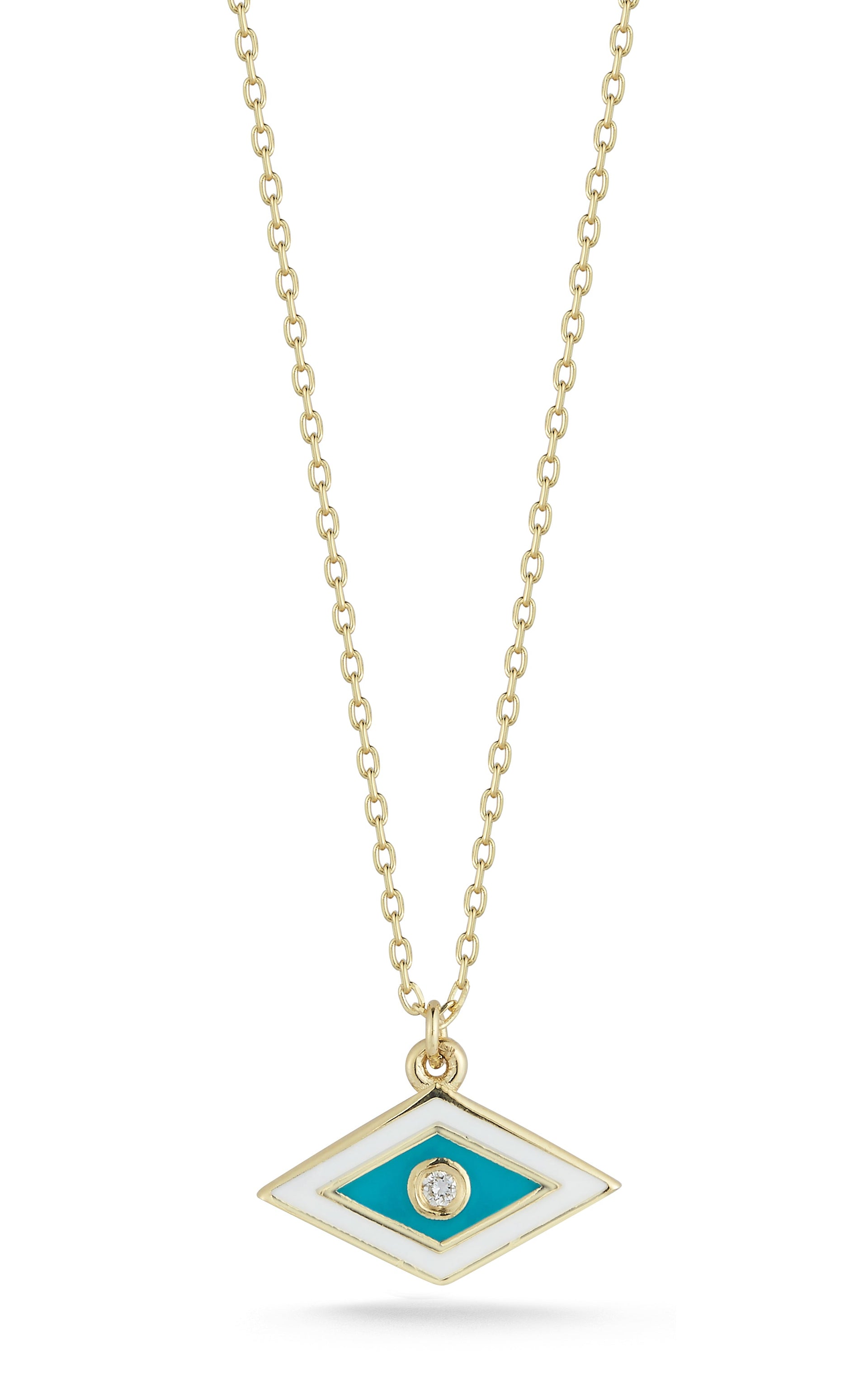 14K Gold & Diamond Evil Eye Necklace