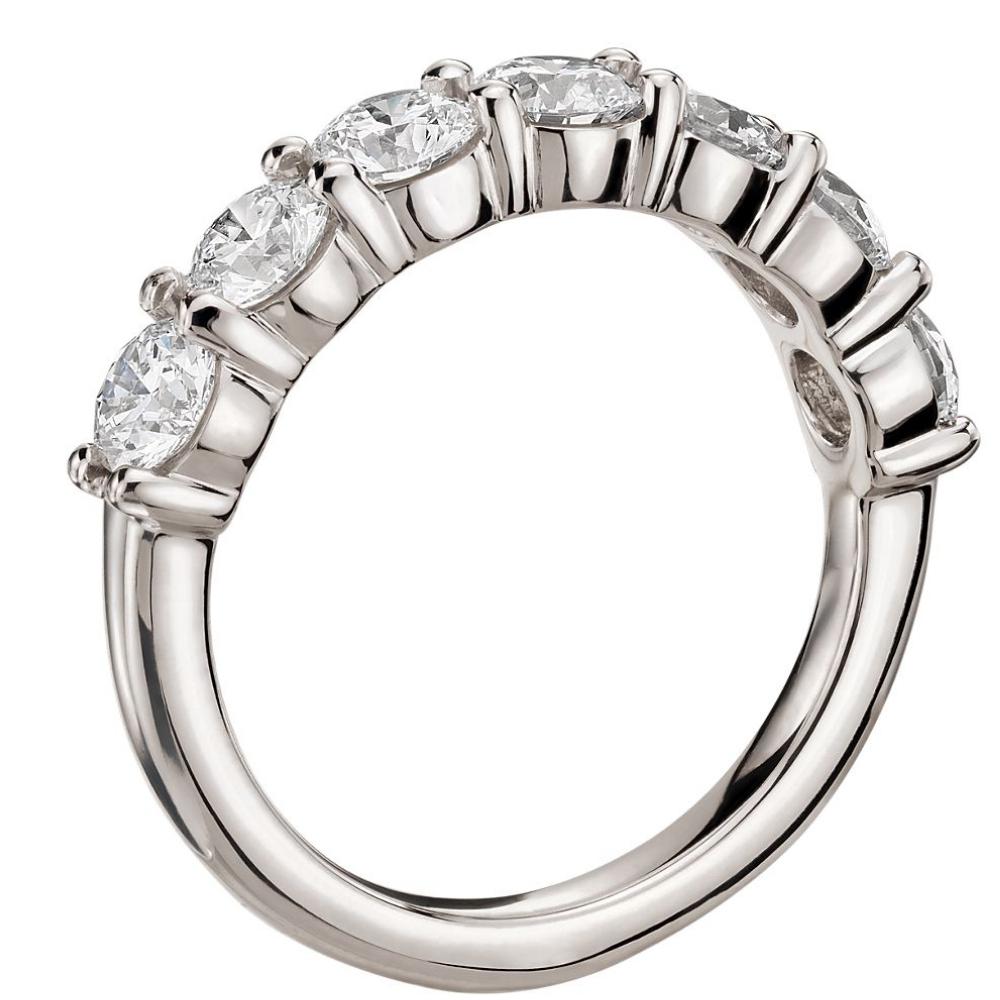 2 Ct TW 7-Stone Diamond Wedding Ring in White or Yellow Gold