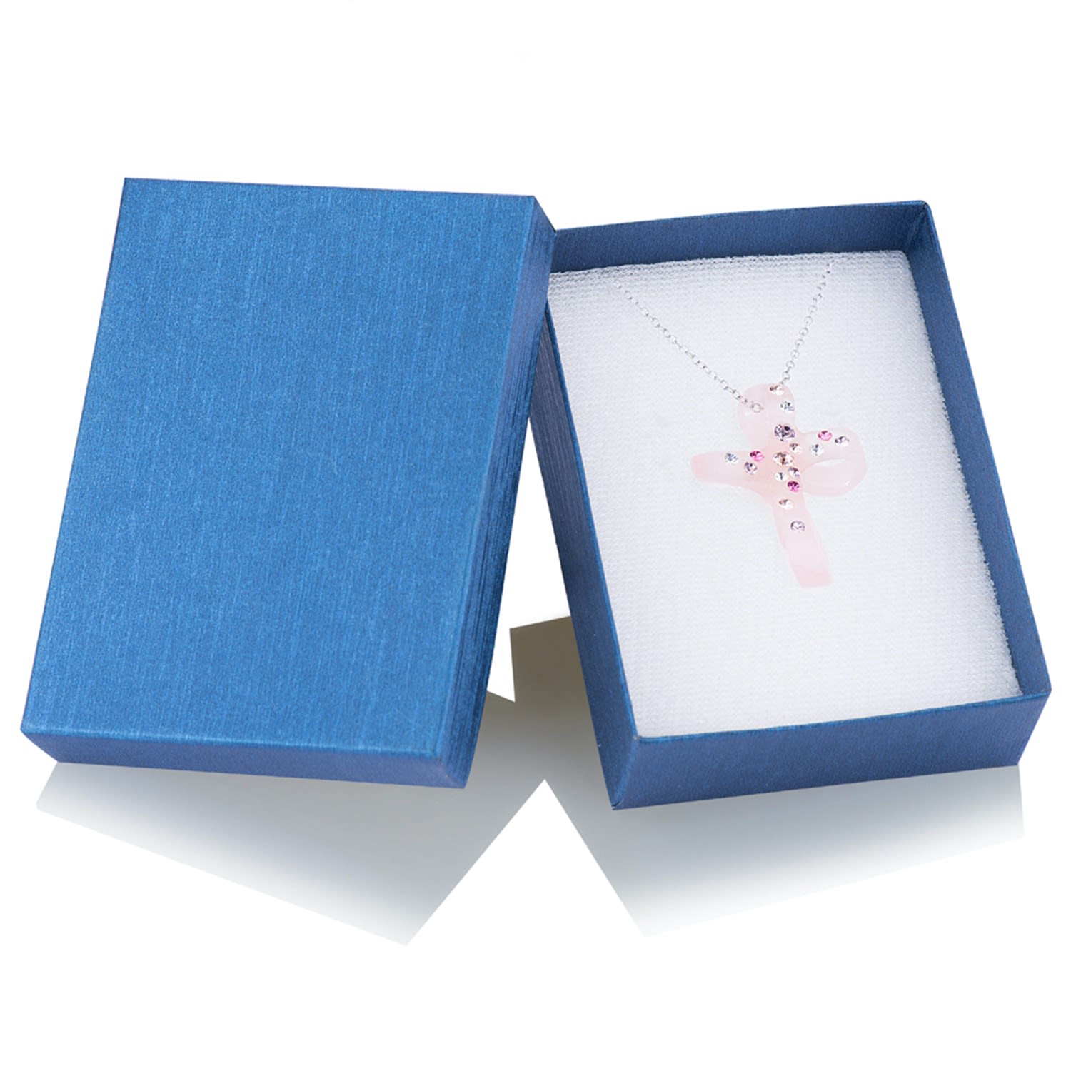 Pink Bubble Cross With Swarovski Crystals