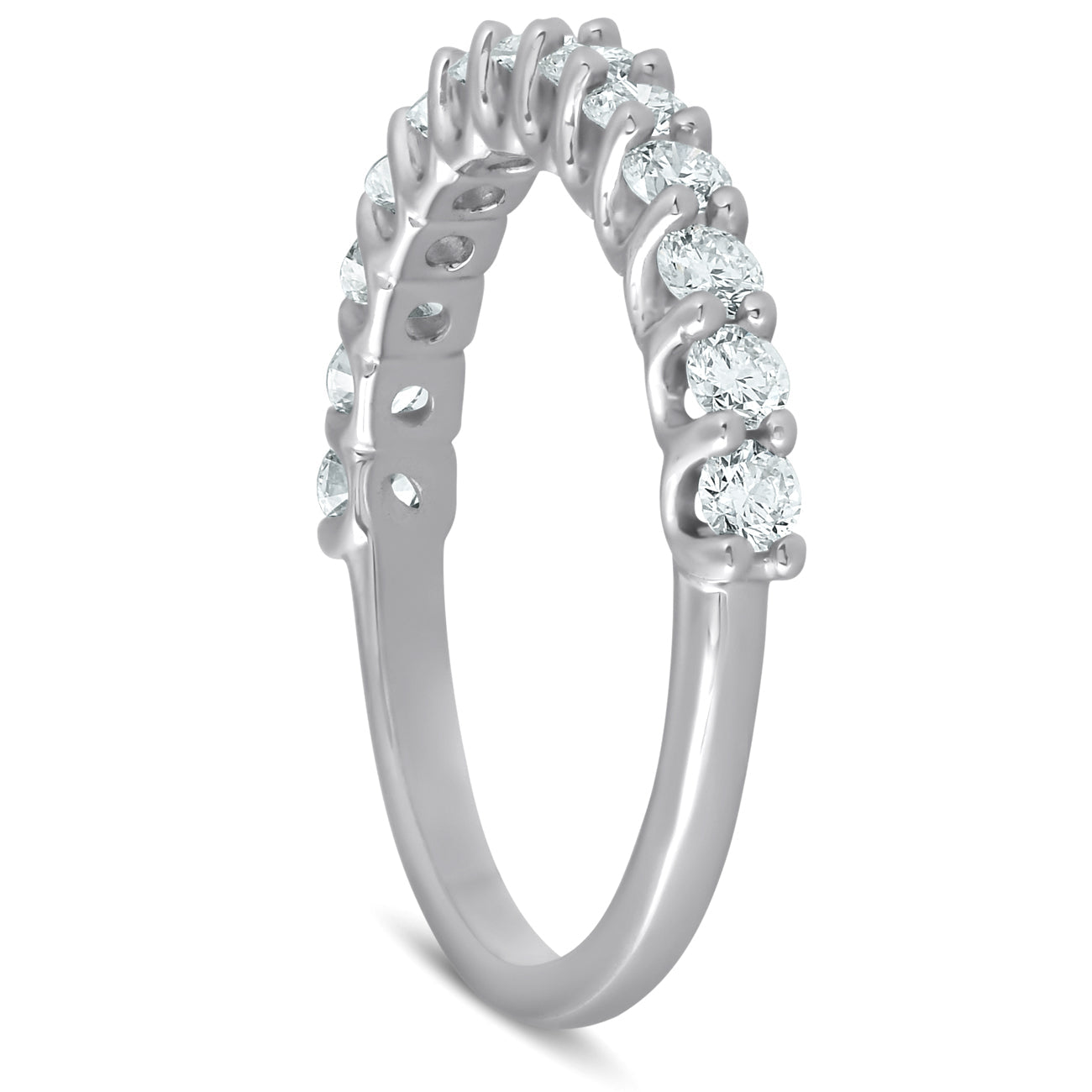 3/4 Ct Diamond Wedding Ring 14k White Gold Lab Grown Eco Friendly