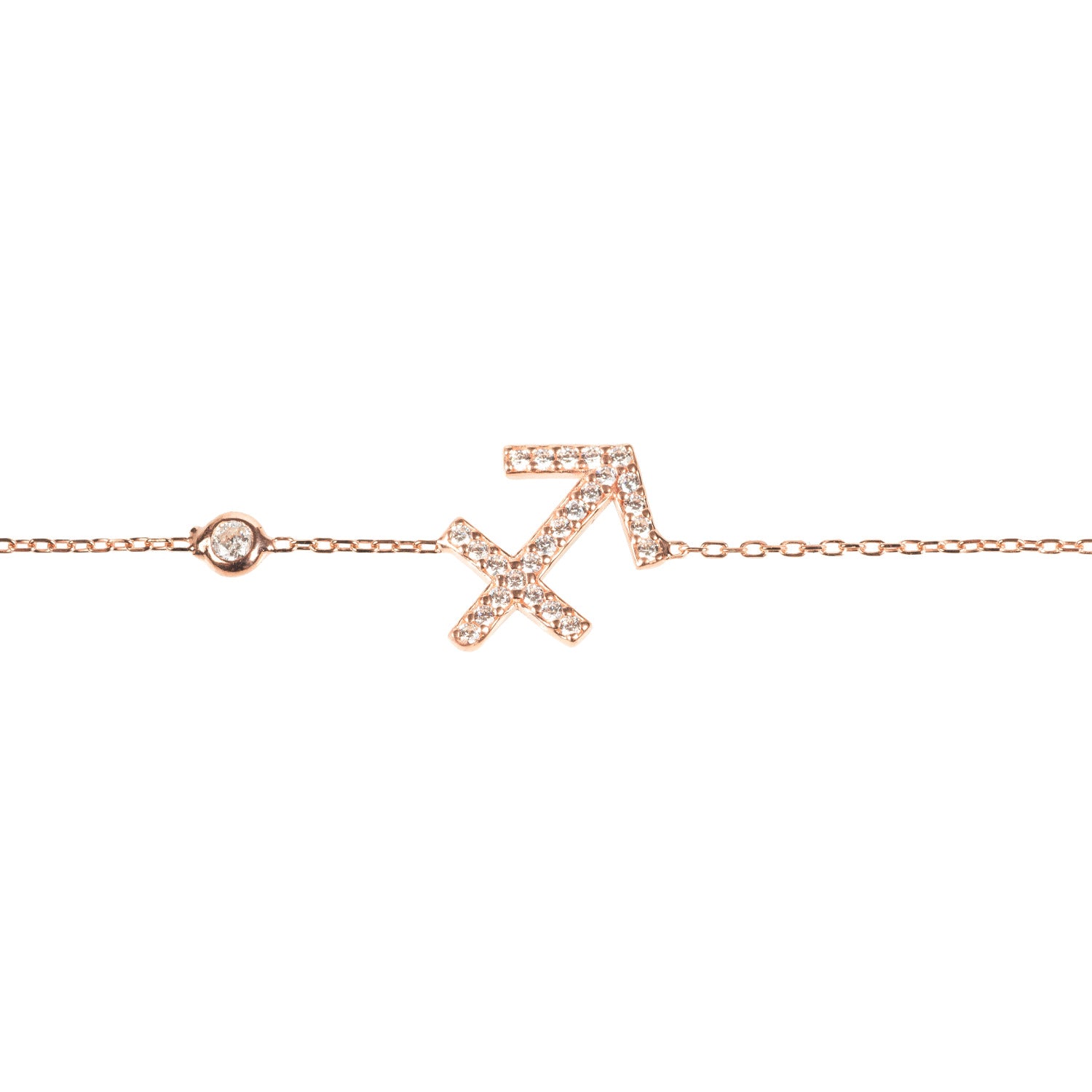 Zodiac Horoscope Star Sign Bracelet Sagittarius Rose Gold
