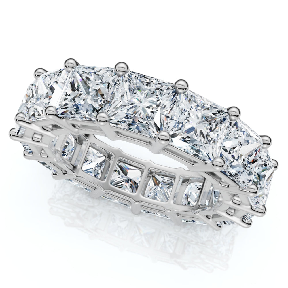 8ct Marquise Diamond Eternity Ring 14k Gold Lab Grown 4.5mm Wide