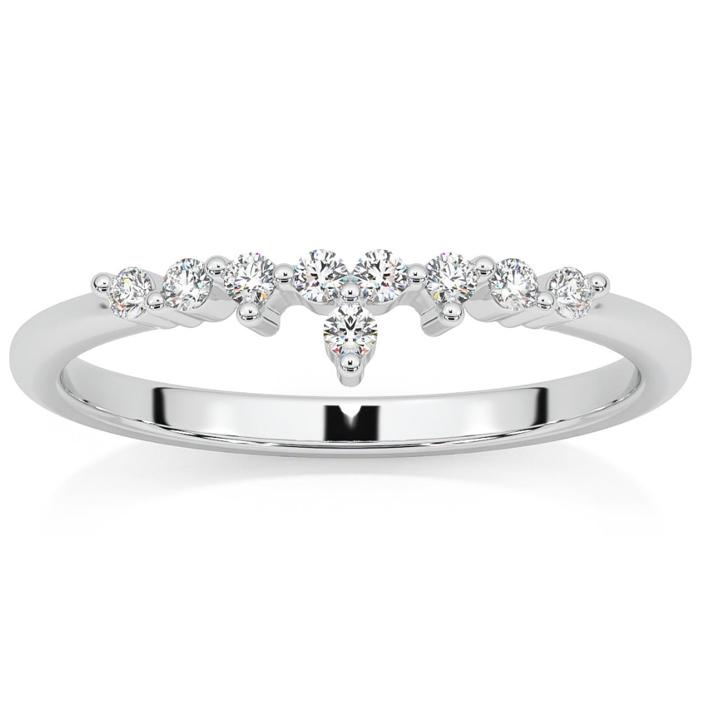 1/5Ct Stackable Diamond Anniversary Ring Wedding Band 14k Gold Lab Grown