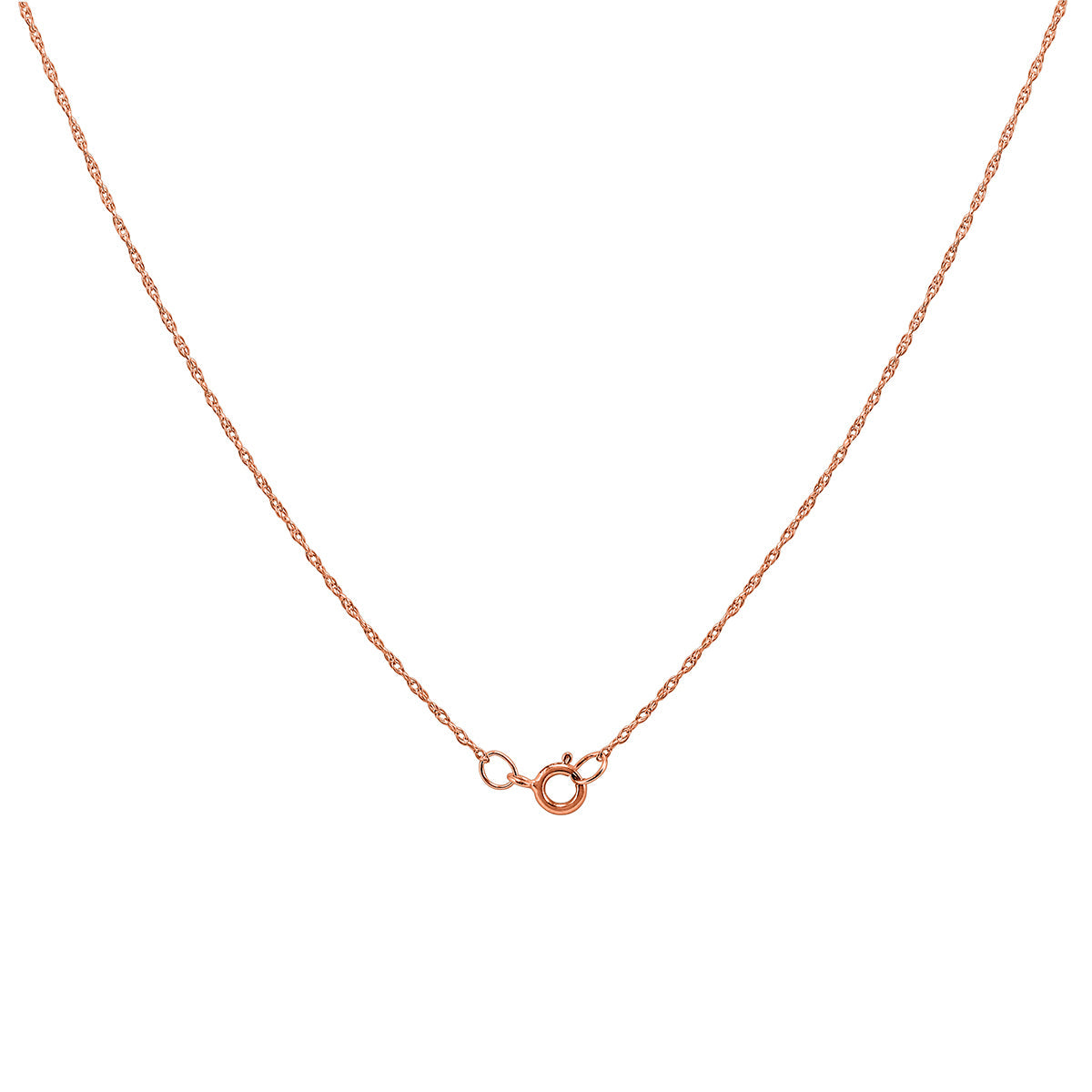 14K Rose Gold Rope Chain With Spring Ring Clasp