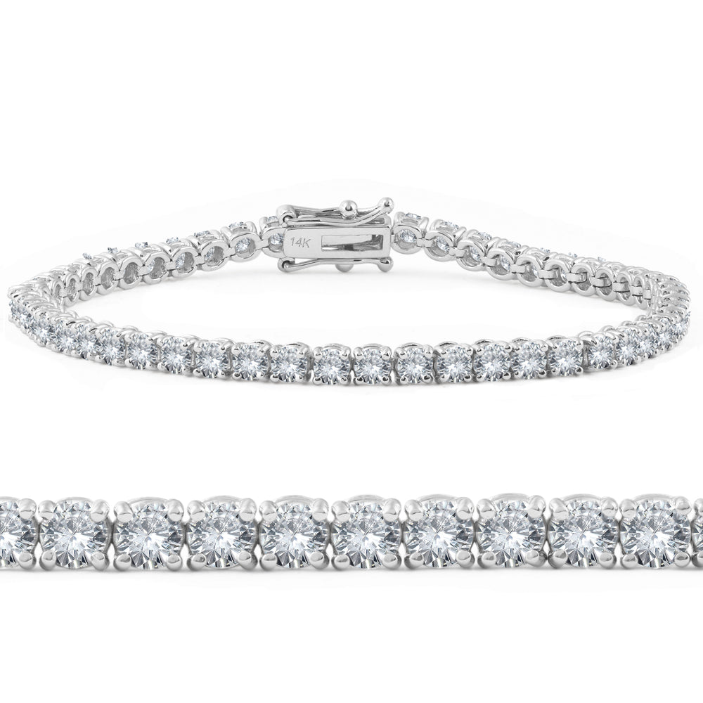 4ct Diamond Tennis Bracelet 14K White Gold