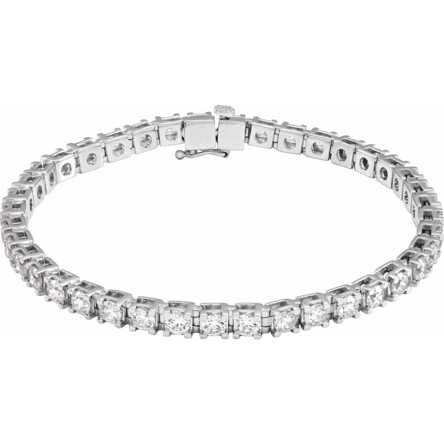 14k Gold 6 Ctw Lab-grown Diamond Link Bracelet 7.25'