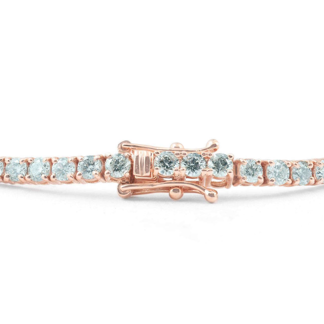 4.35 ct Diamond Tennis Bracelet 14K Rose Gold 7'