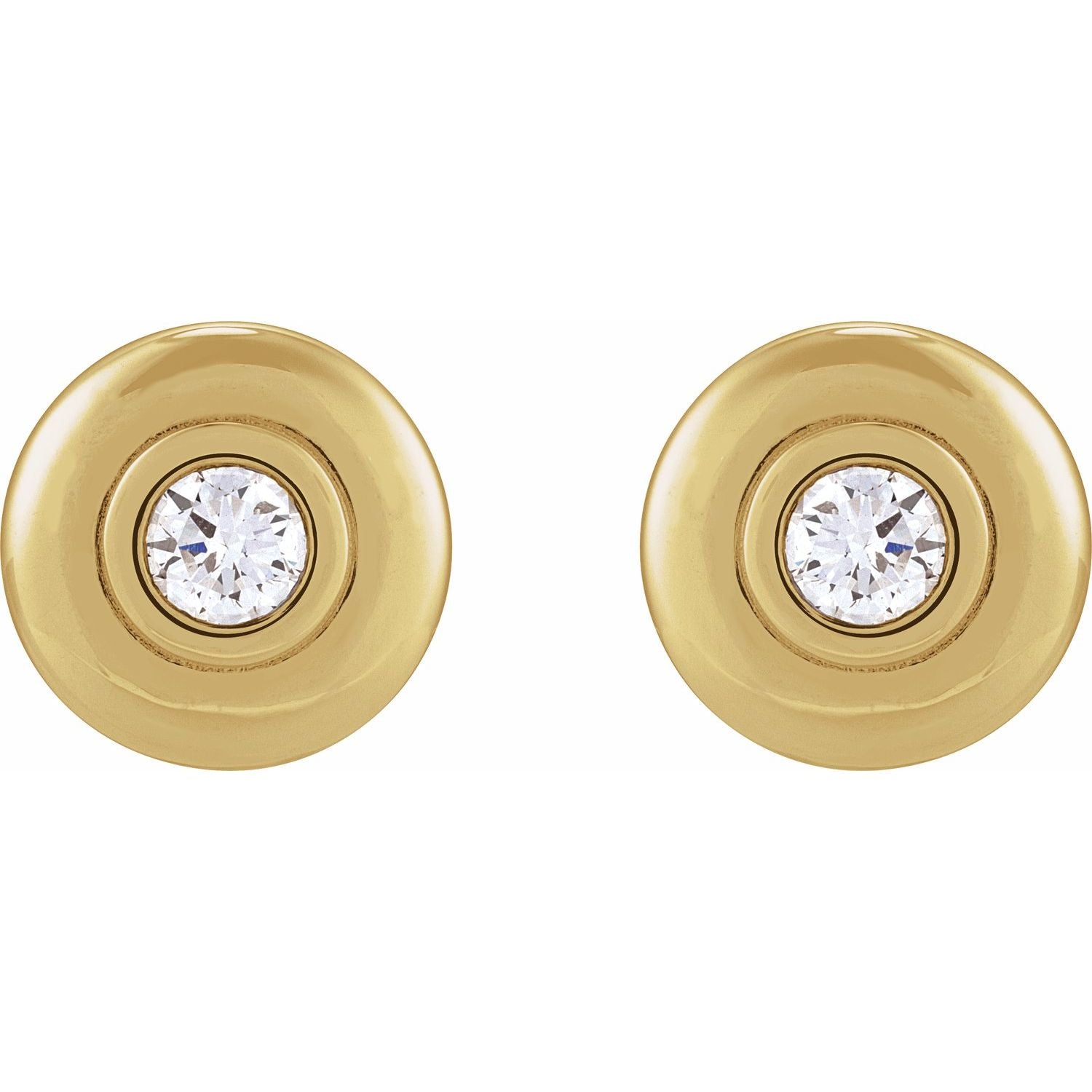 14k Gold 1/2ct Lab-grown Diamond Earrings Clarity SI Color G-H