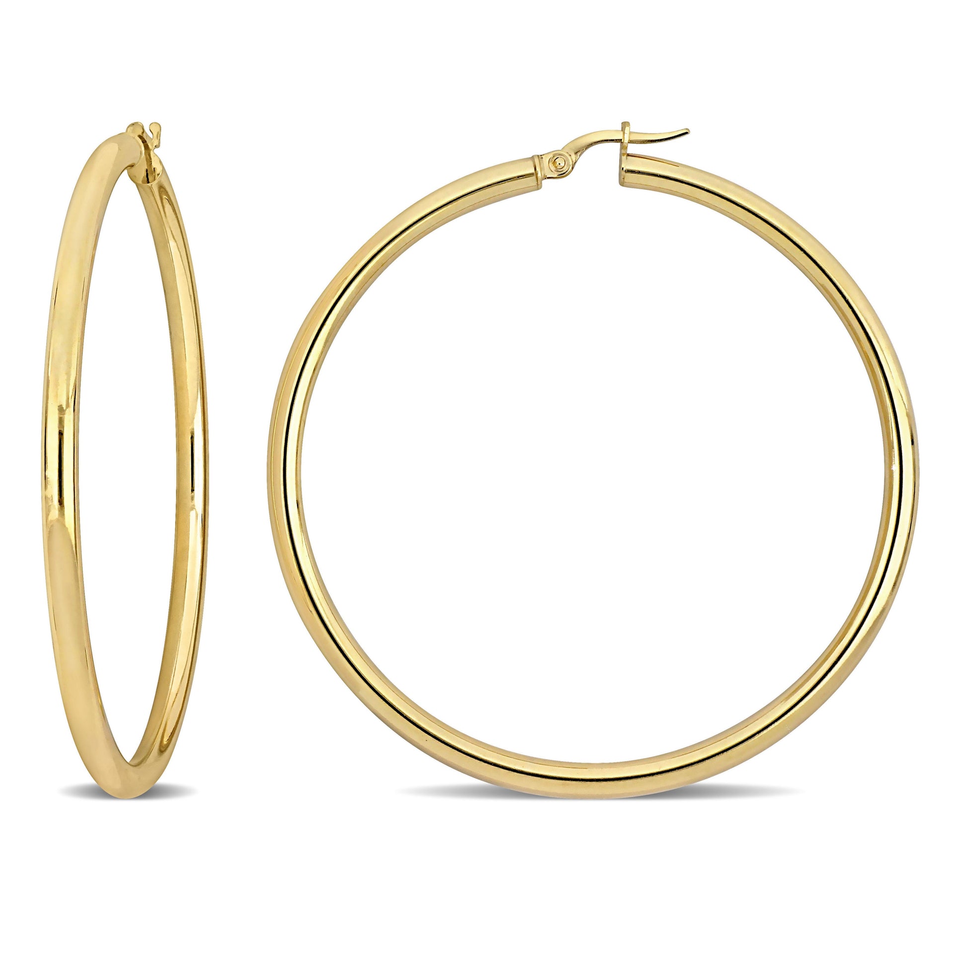 Mimi & Max 57.5mm Hoop Earrings in 14k Yellow Gold