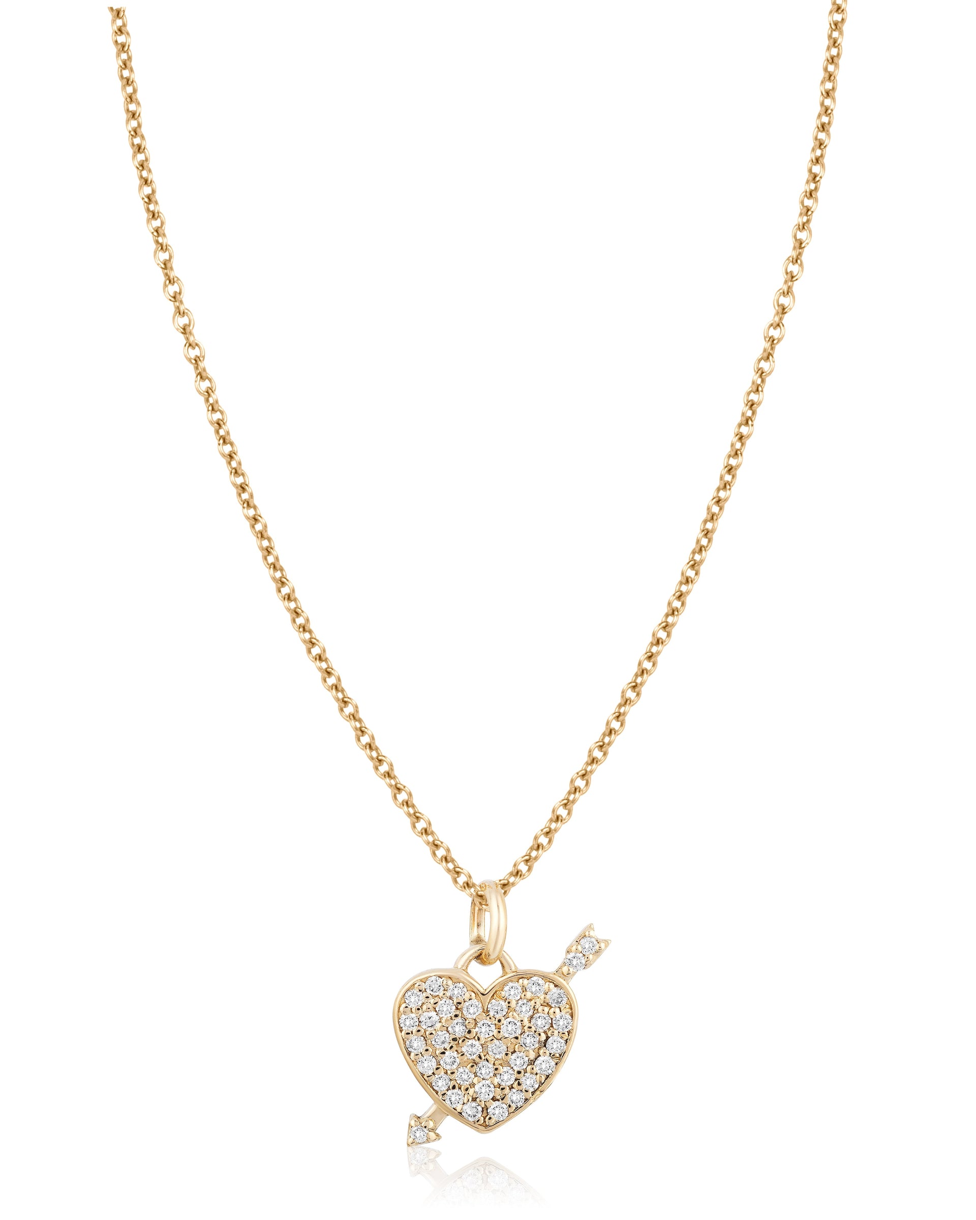 Diamond Heart & Arrow Necklace