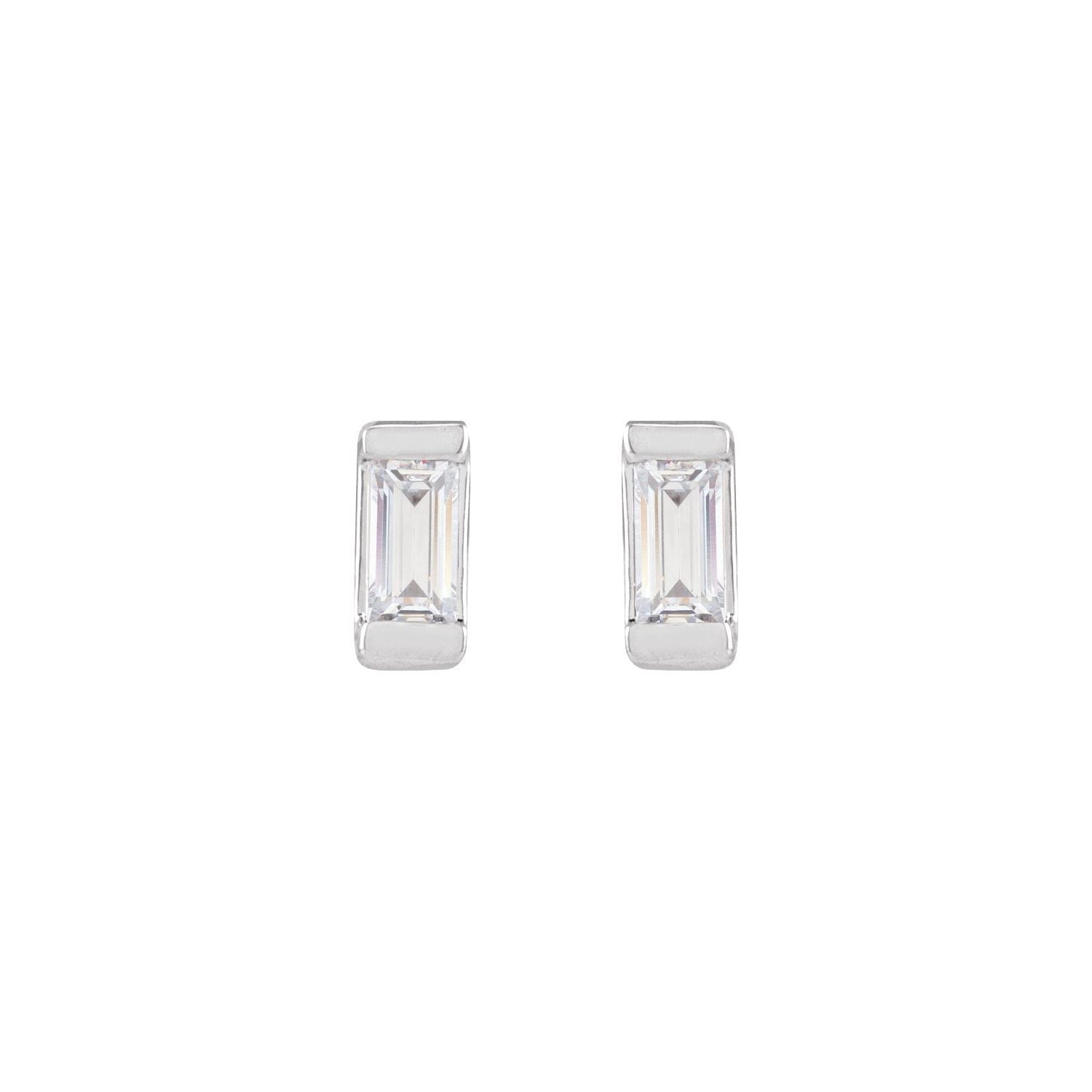 14K Gold .08ct Lab-grown Diamond Earrings Clarity VS Color G-H