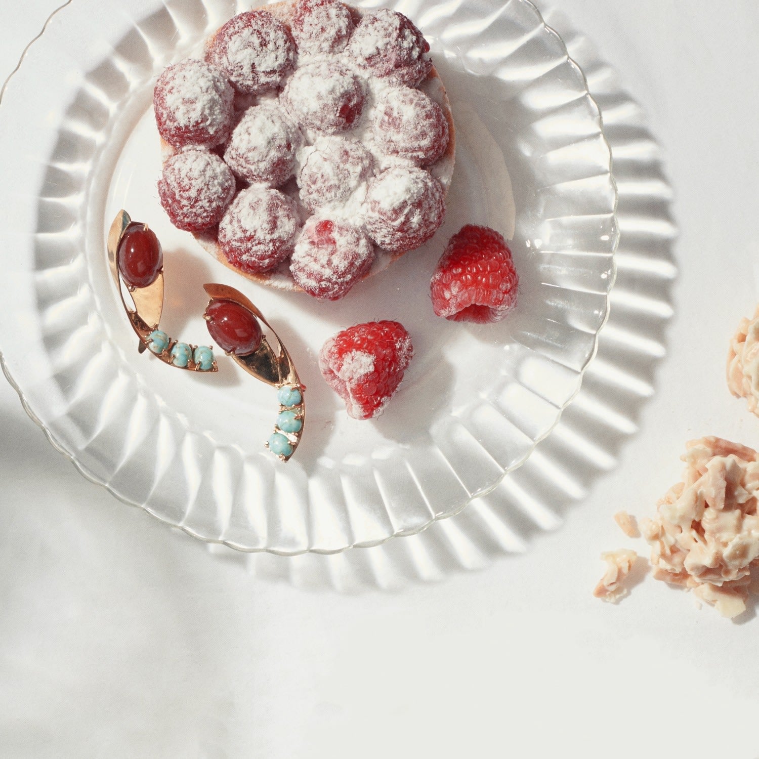 Apse Earring In Rust Blue Gold Red